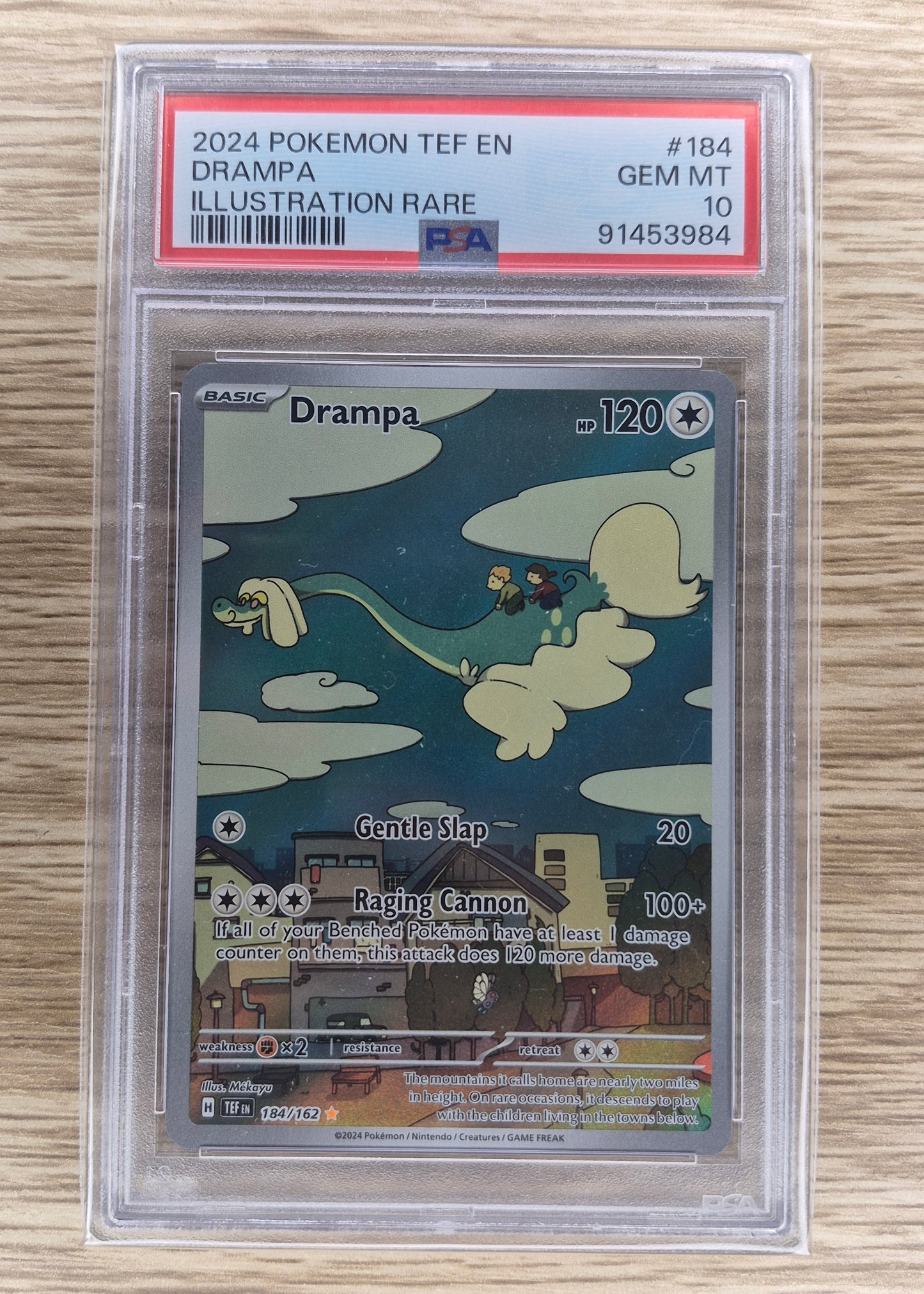 Pokémon TCG Drampa 184/162 Temporal Forces Illustration Rare PSA 10