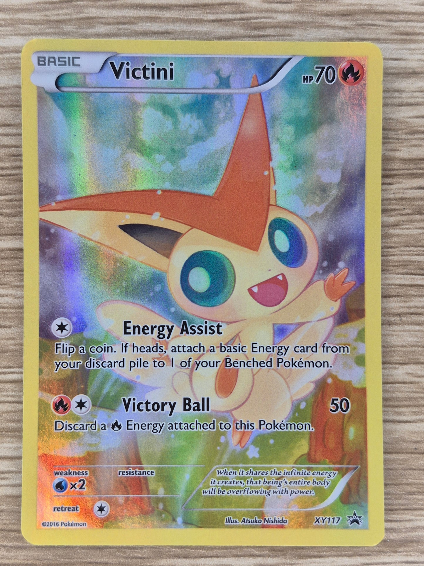Pokémon TCG Victini XY117 Full Art Black Star Promo - XY Promos Generations - LP