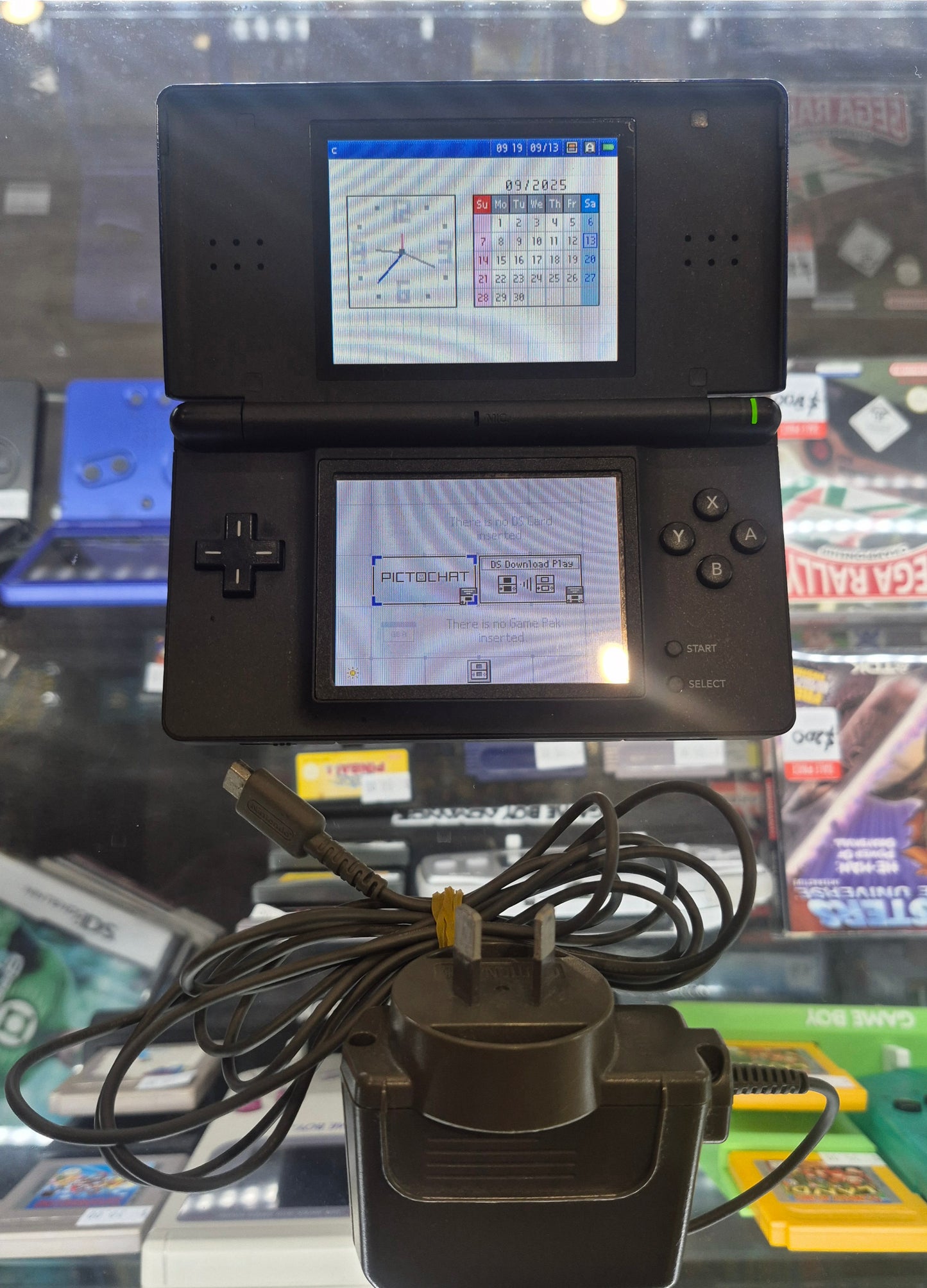 2006 Nintendo DS lite Blue/BLACK Console in Excellent Condition with Original Charger