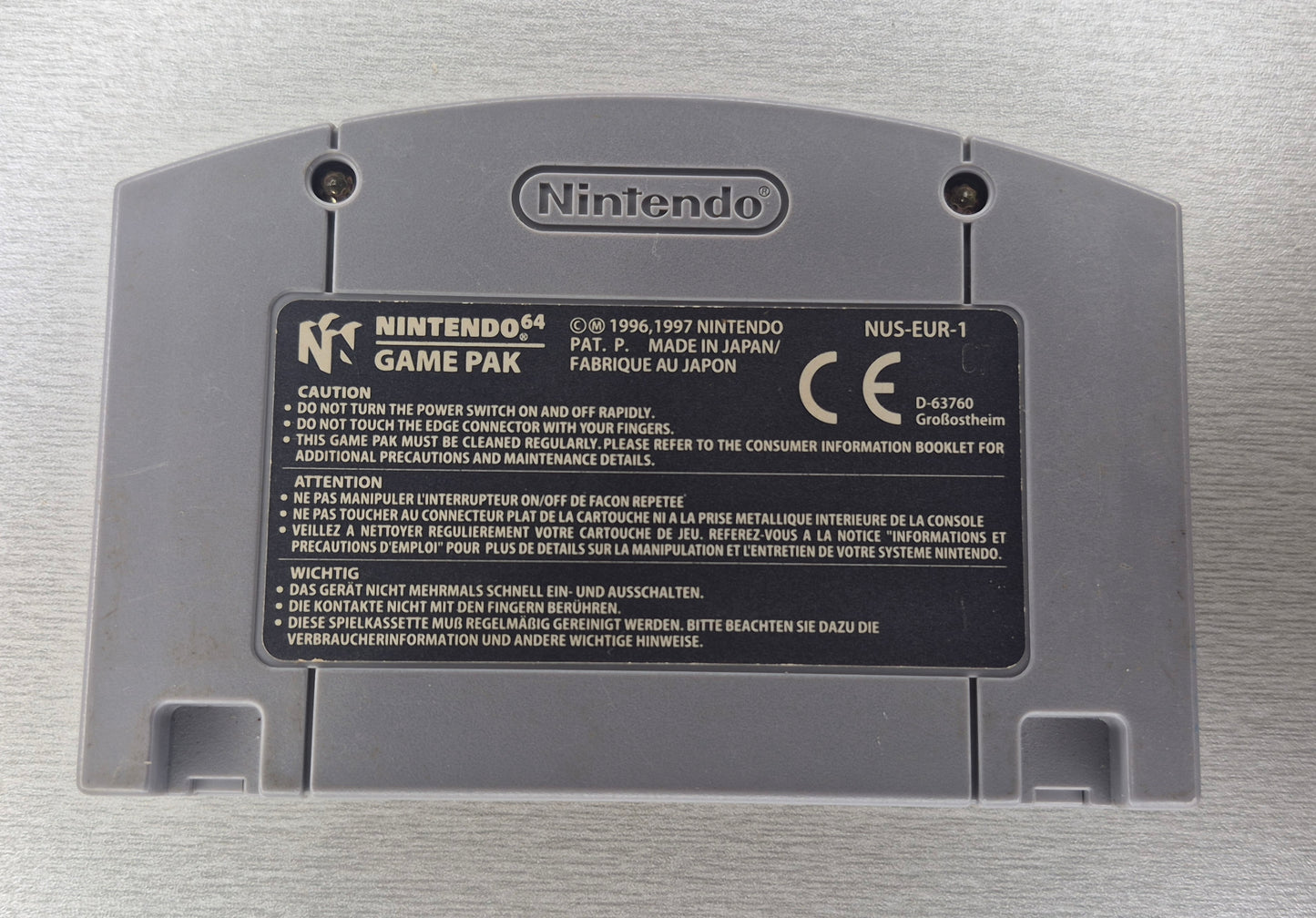 Nintendo N64 Cartridge - Pokémon Stadium AUS PAL Tested