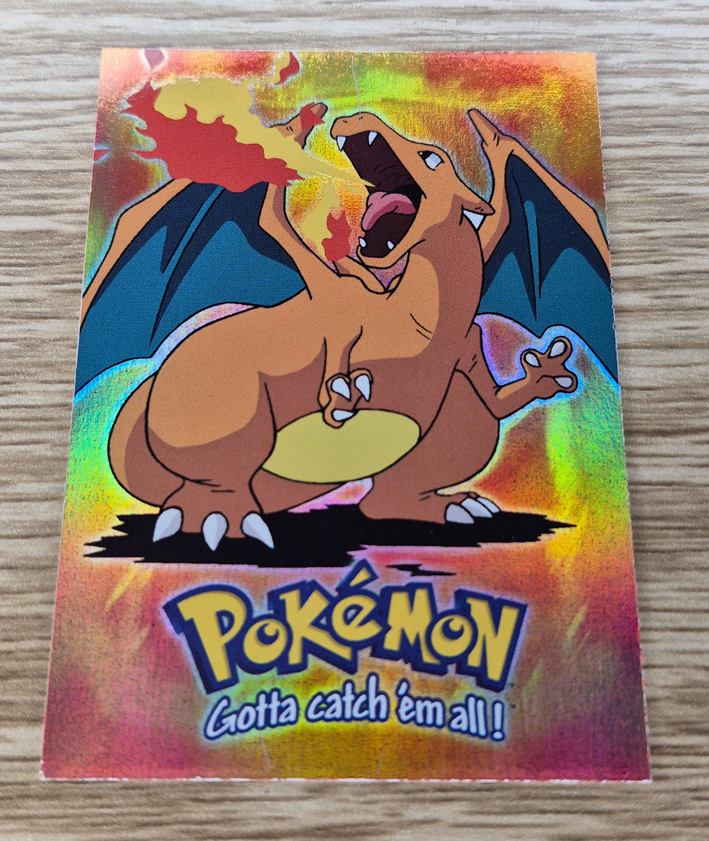 1999 Pokemon #06 Charizard(E6 of 12)Stage 3 Topps Movie Edition Black Label Holo - LP