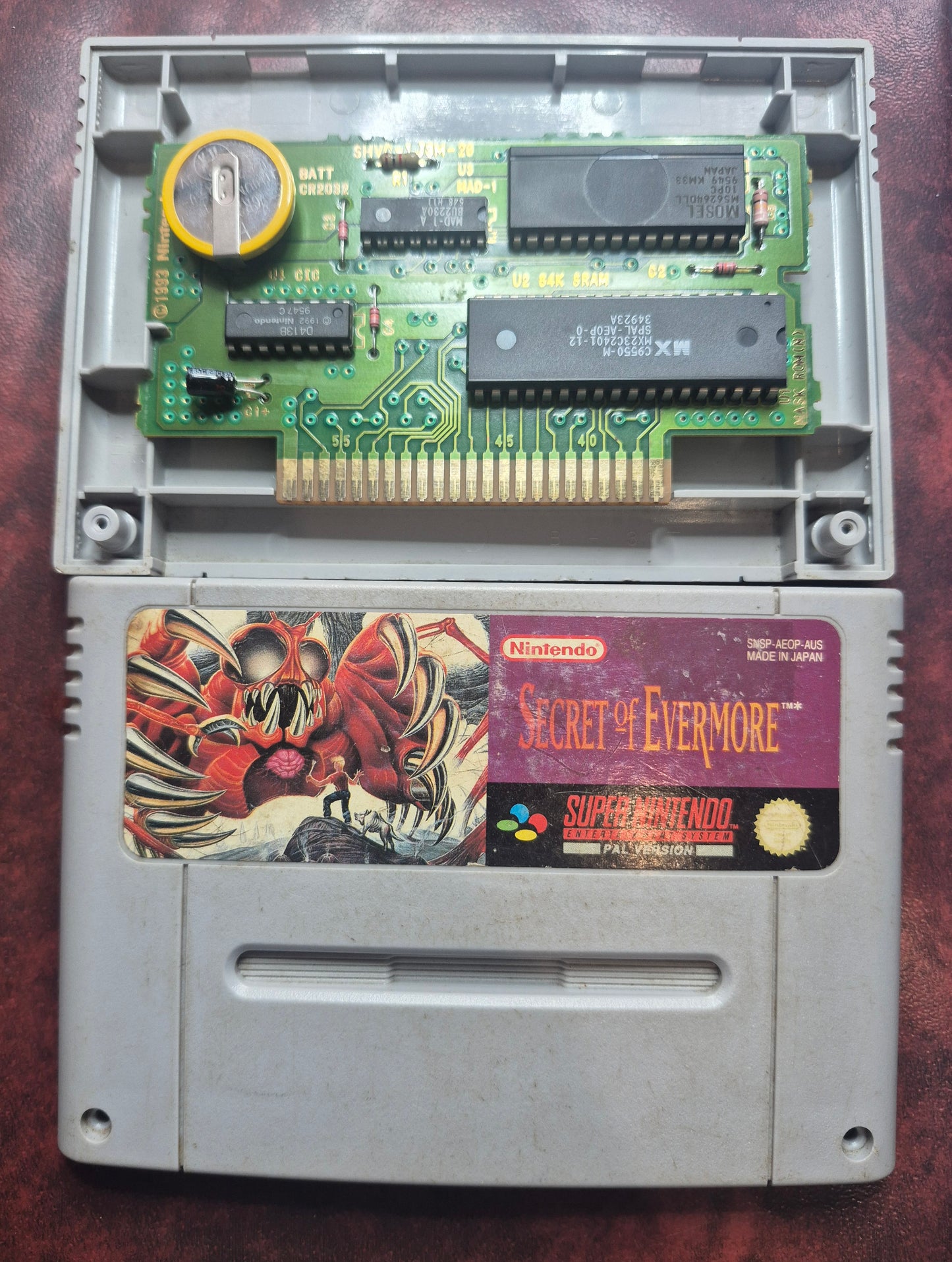 SNES Super Nintendo Secret of Evermore - PAL - New Save Battery Tested