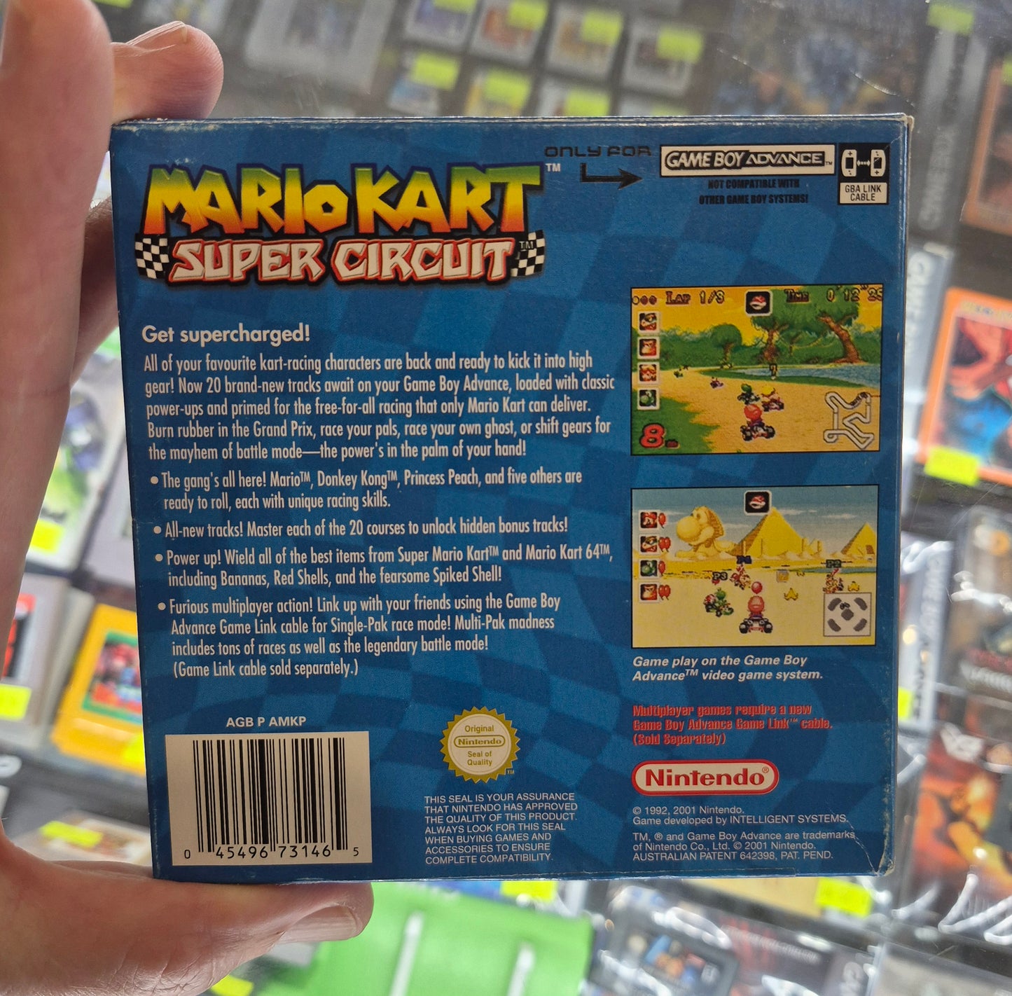 2001 Mario Kart Super Circuit Nintendo Game Boy Advance GBA Complete in Box - VGC AUS