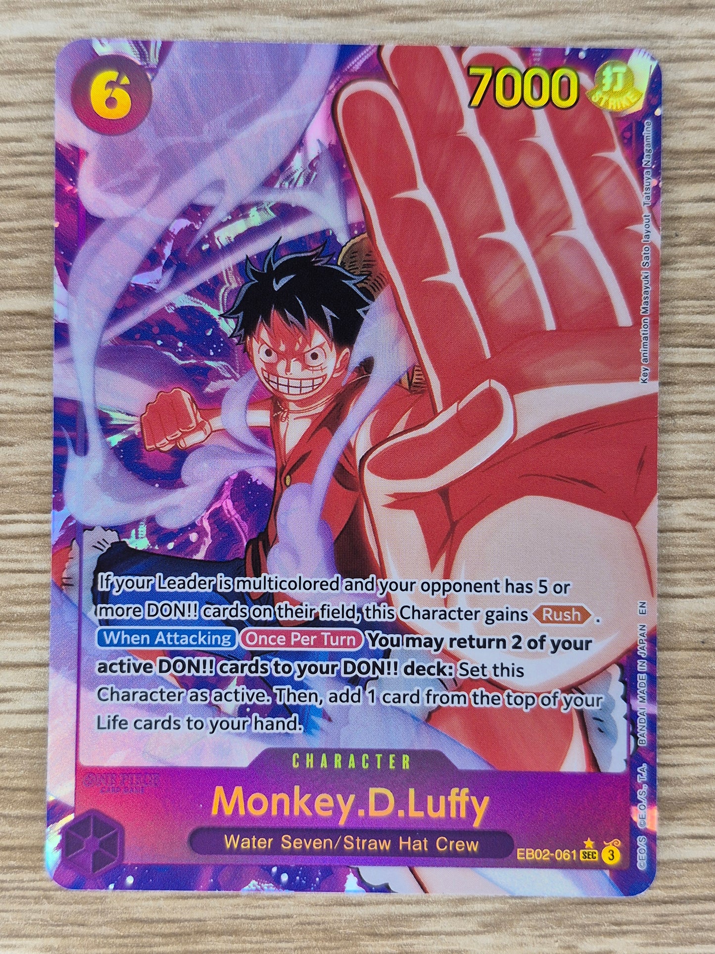 Monkey D. Luffy (Alt) EB02-061 SEC ONE PIECE Anime 25th Collection TCG English