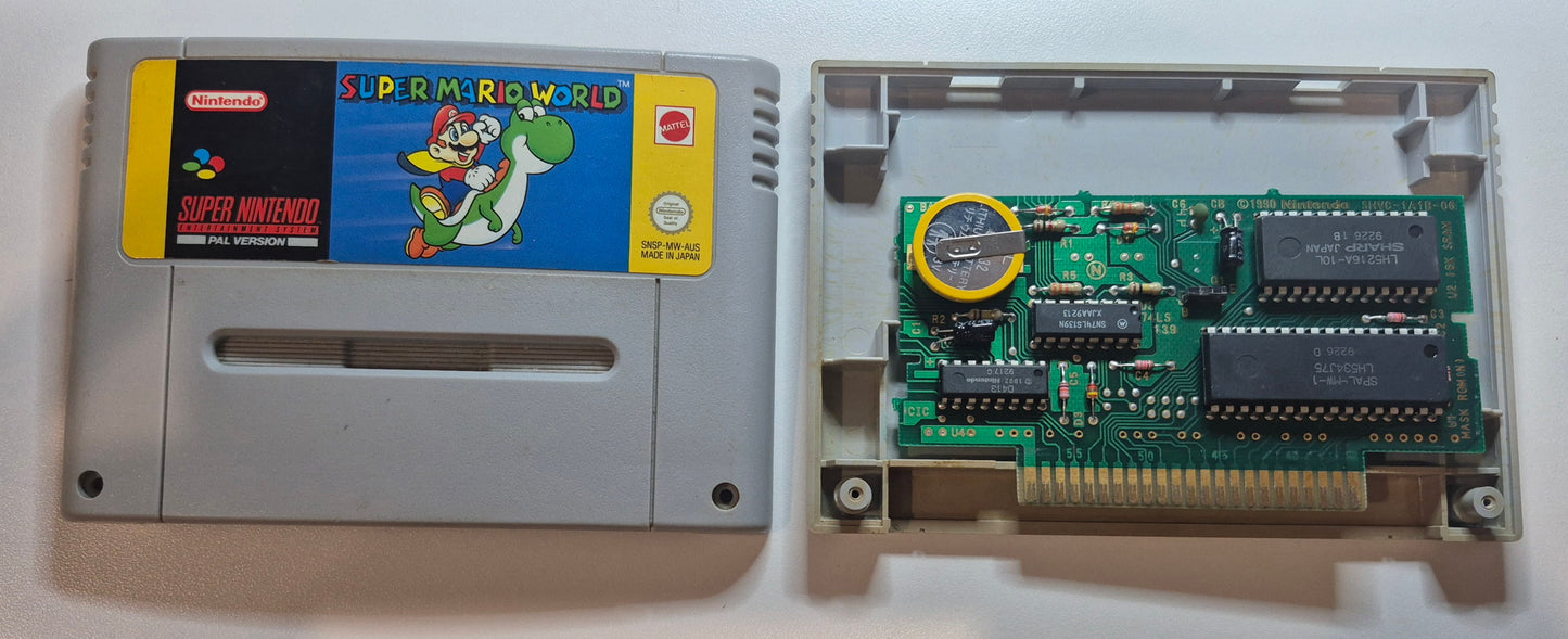 Nintendo Super Mario World - SNES Video Game Cartridge new Save Battery