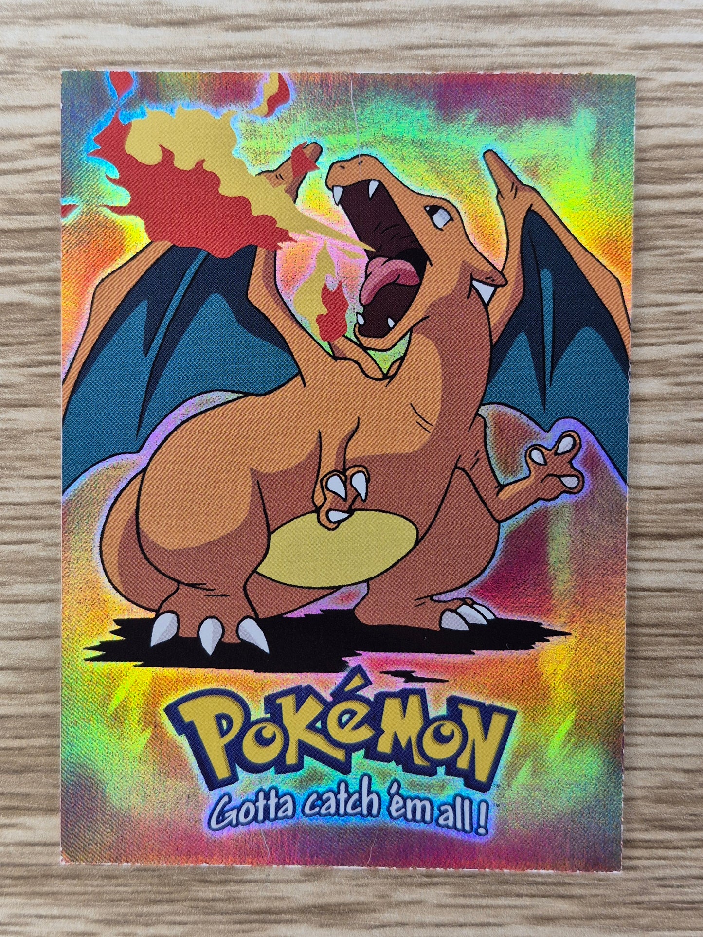 1999 Pokemon #06 Charizard(E6 of 12)Stage 3 Topps Movie Edition Black Label Holo - LP