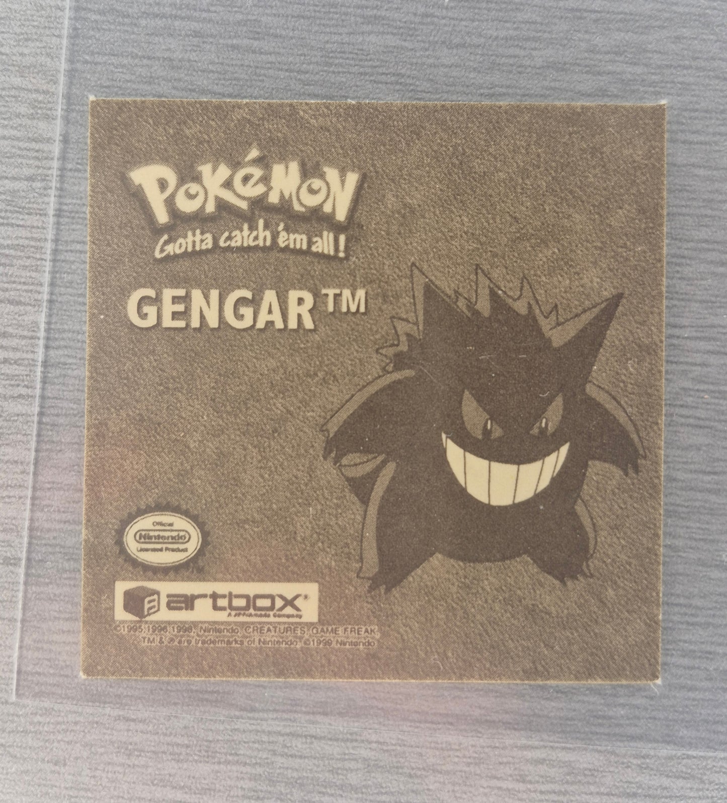 Gengar G02 - NEAR MINT POKEMON ARTBOX SERIES 1 GOLD PRISM HOLO STICKER 1999
