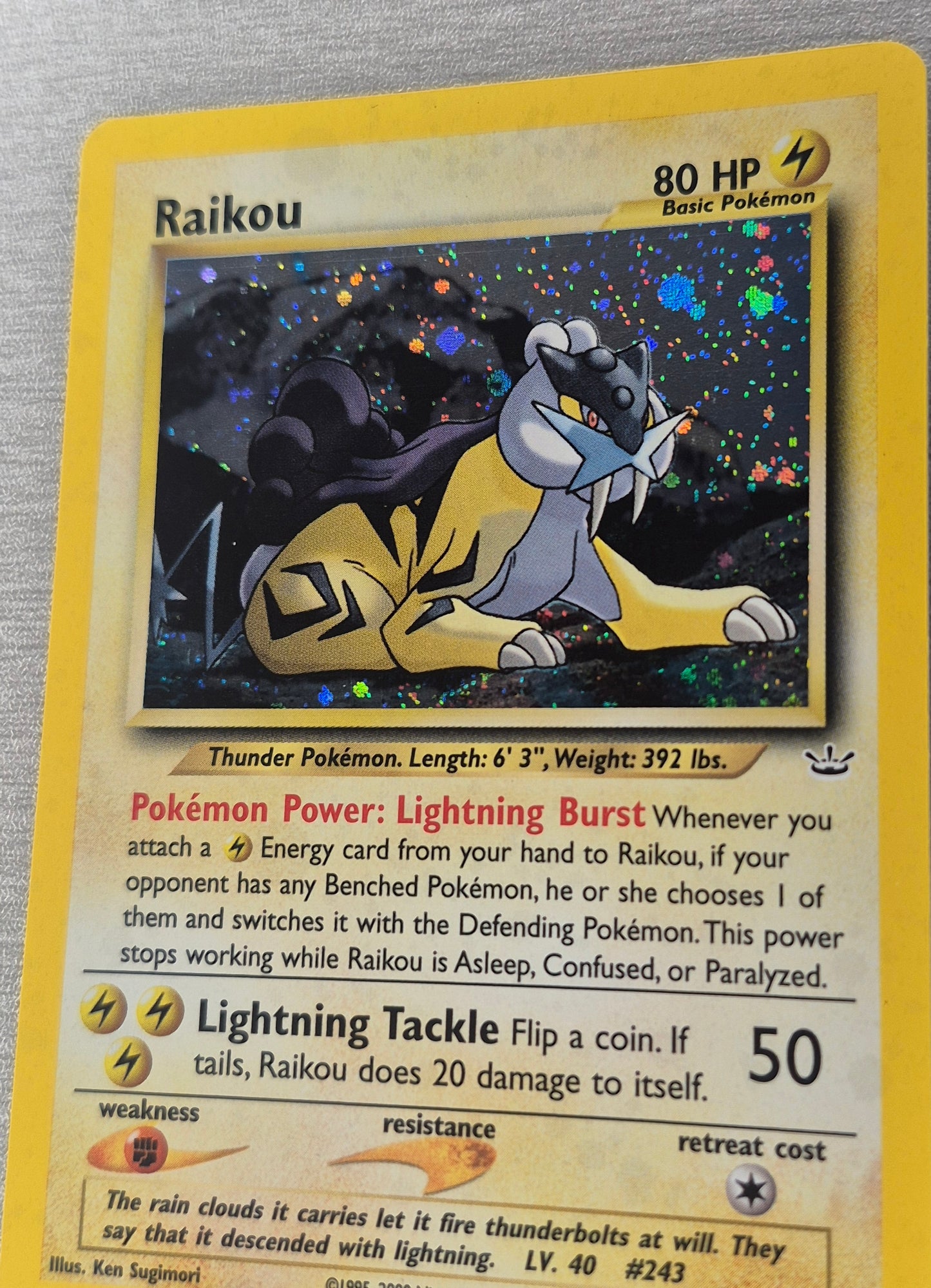 Raikou 13/64 Neo Revelation Holo Rare Pokemon LP