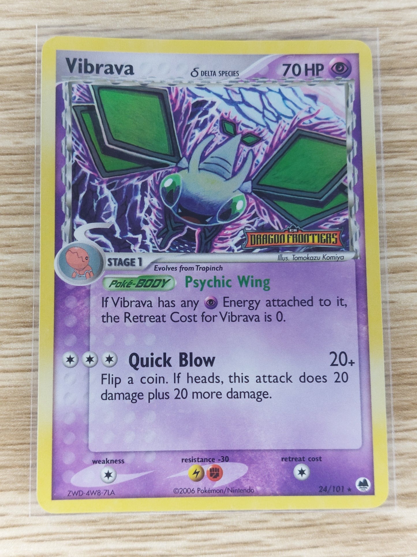 Pokemon 2006 Vibrava Reverse Holo Dragon Frontiers 24/101