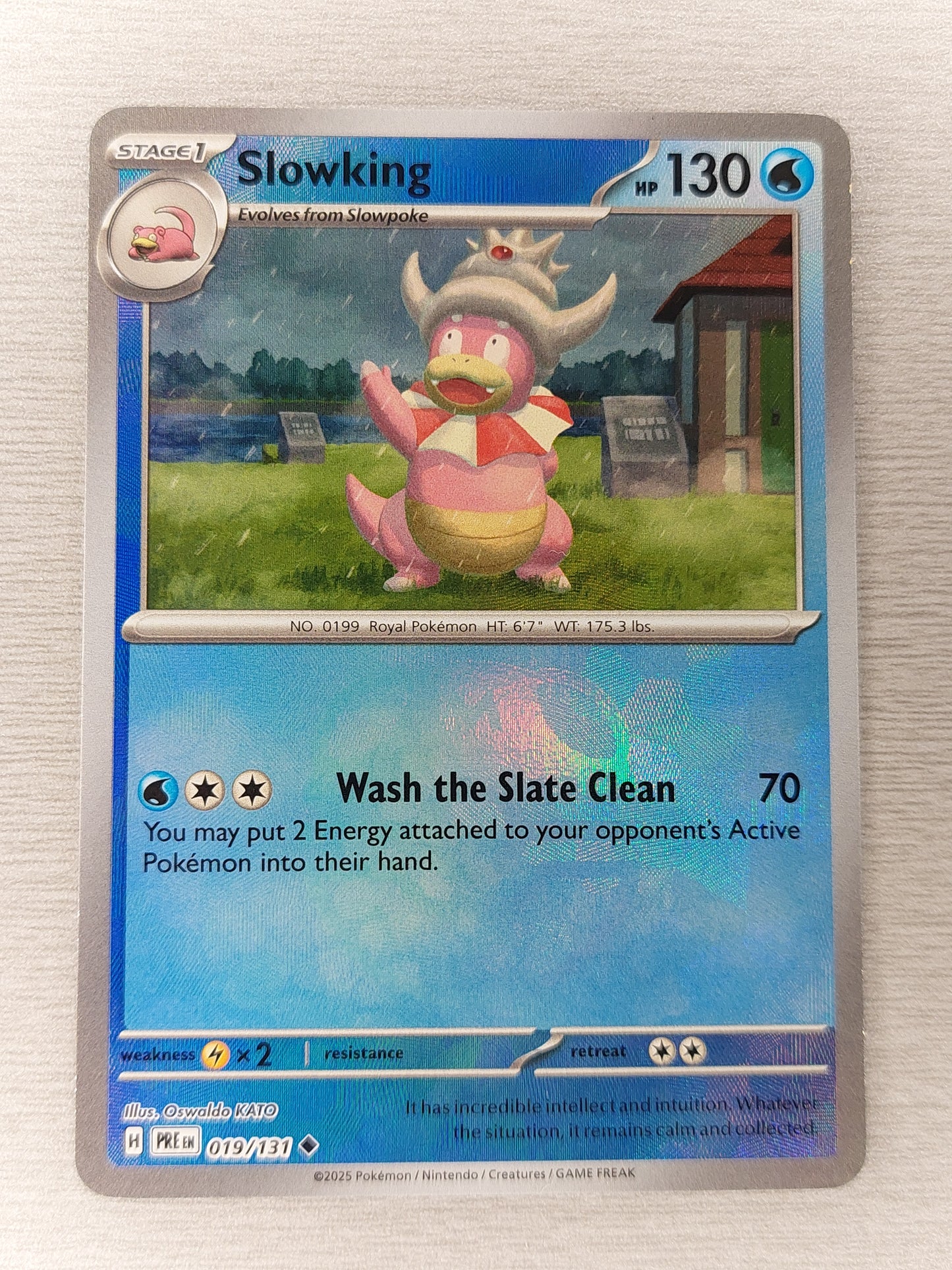 Pokemon 2025 Slowking Master Ball Holo Prismatic Evolutions 019/131