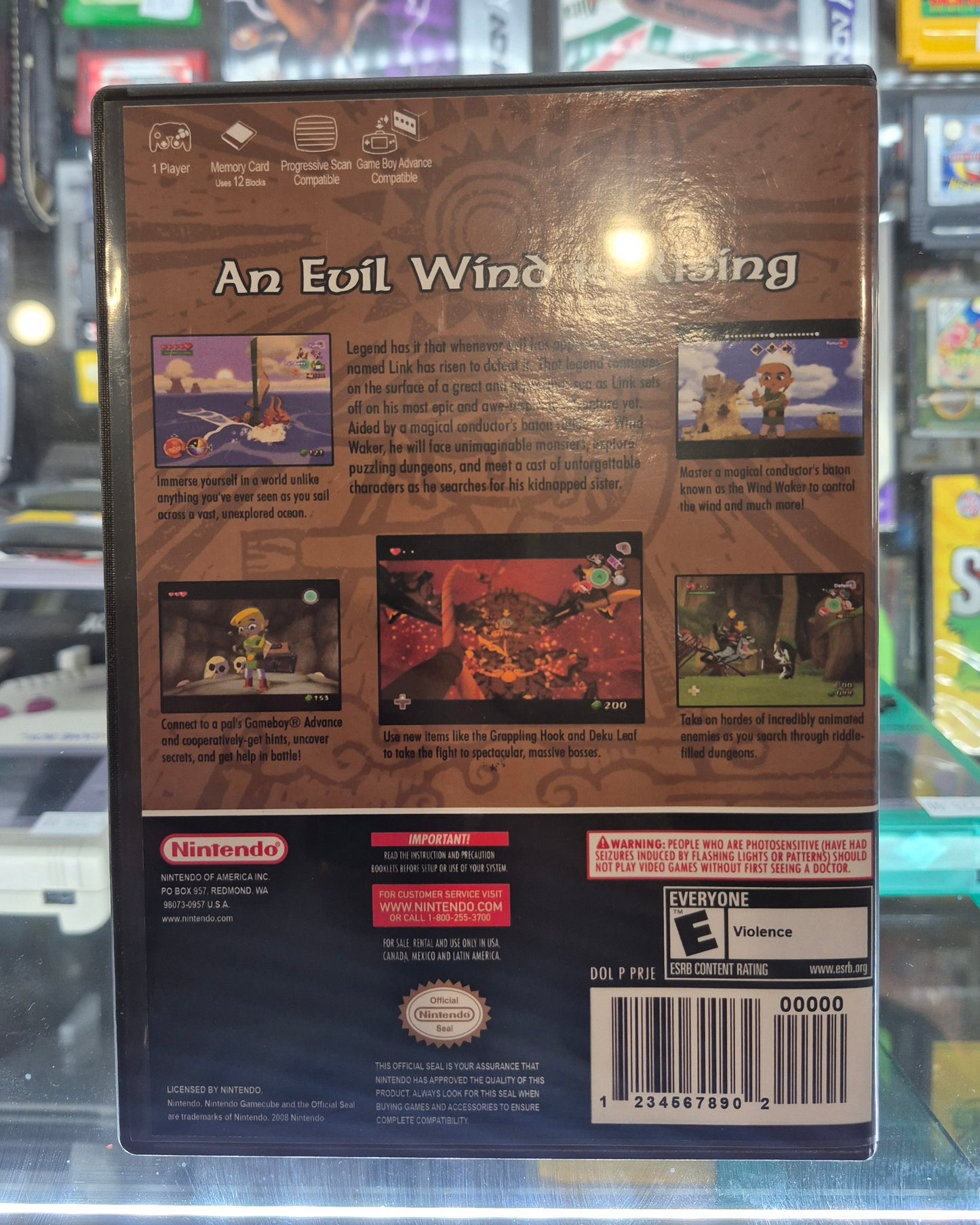 Legend of Zelda, The Wind Waker,PAL Nintendo GameCube,Repro Case Tested