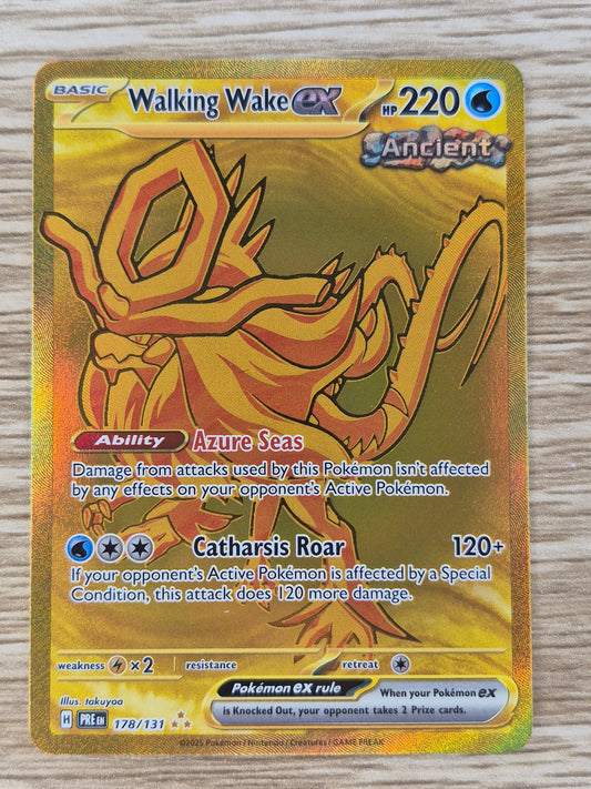Walking Wake EX 178/131 Gold Secret Rare Prismatic Evolutions - Pokemon TCG
