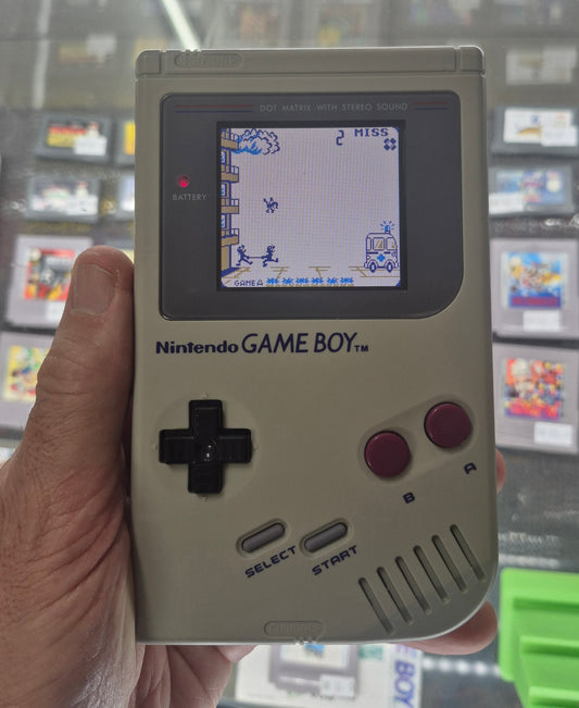 1989 Nintendo Gameboy Game Boy Original DMG-01 Original Grey Reproduction Case/Backlit Screen Brand New ♥️