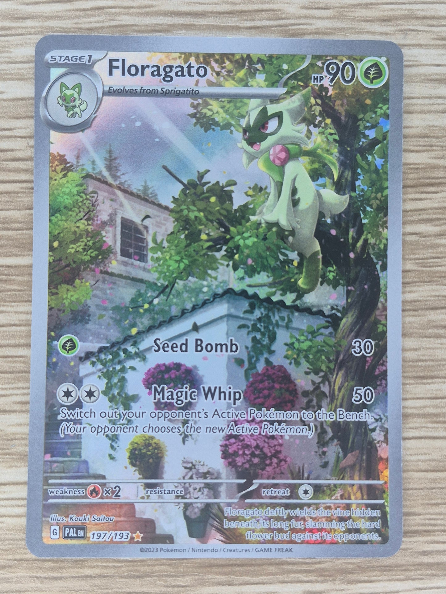 Pokémon TCG Floragato Scarlet & Violet - Paldea Evolved 197/193 Holo...