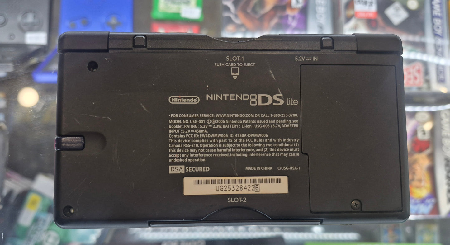 2006 Nintendo DS lite Blue/BLACK Console in Excellent Condition with Original Charger
