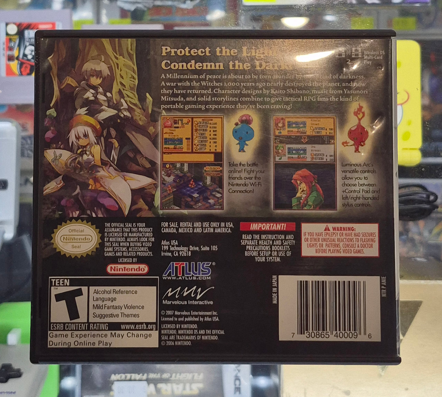 Luminous Arc (Nintendo USA DS, 2007) - Complete CIB - Tested - Authentic