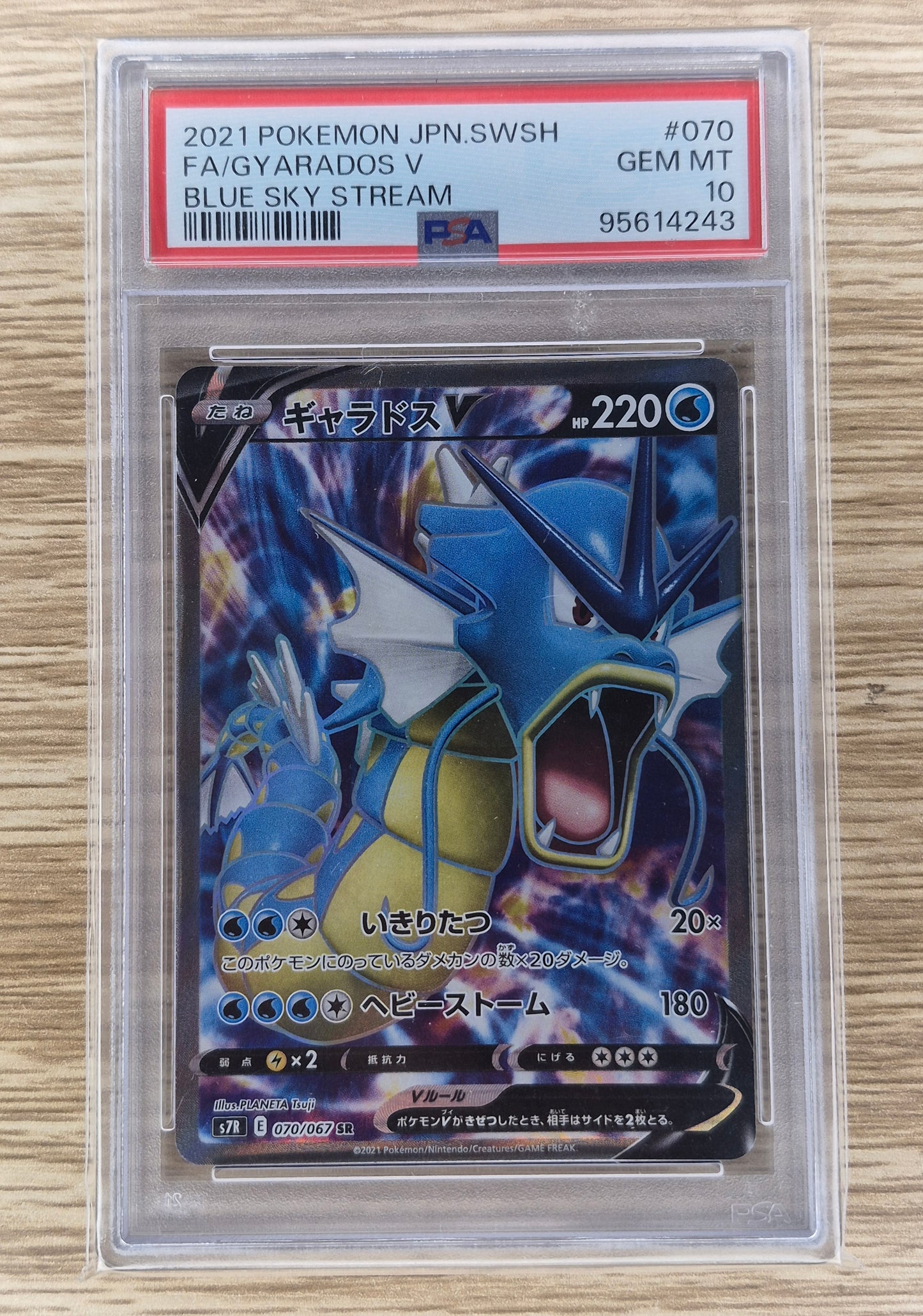 PSA 10 GEM MINT Gyarados V 070/067 Japanese Full Art Blue Sky Stream 2021