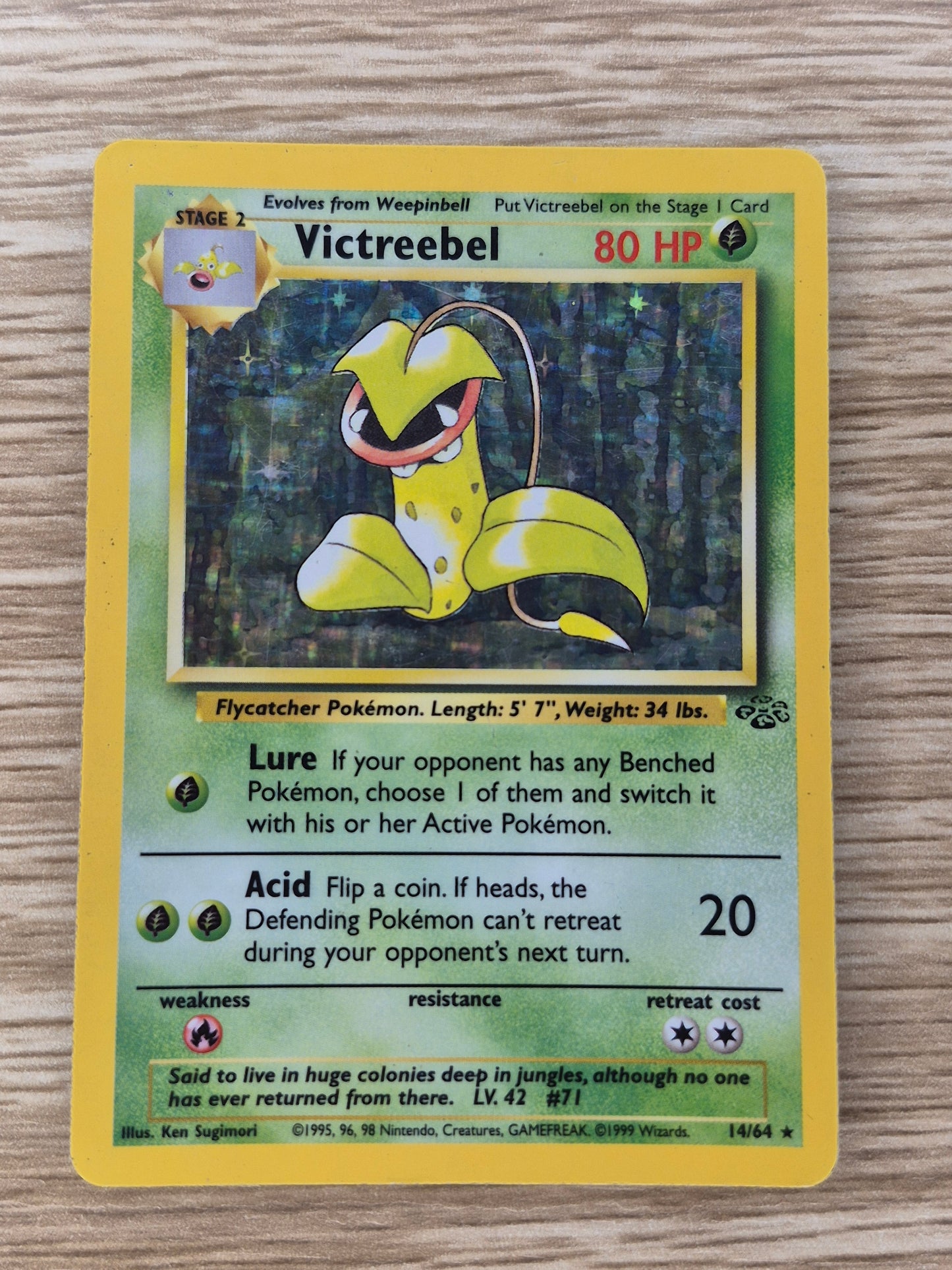 Pokémon Jungle 14/64 Victreebel Holo LP
