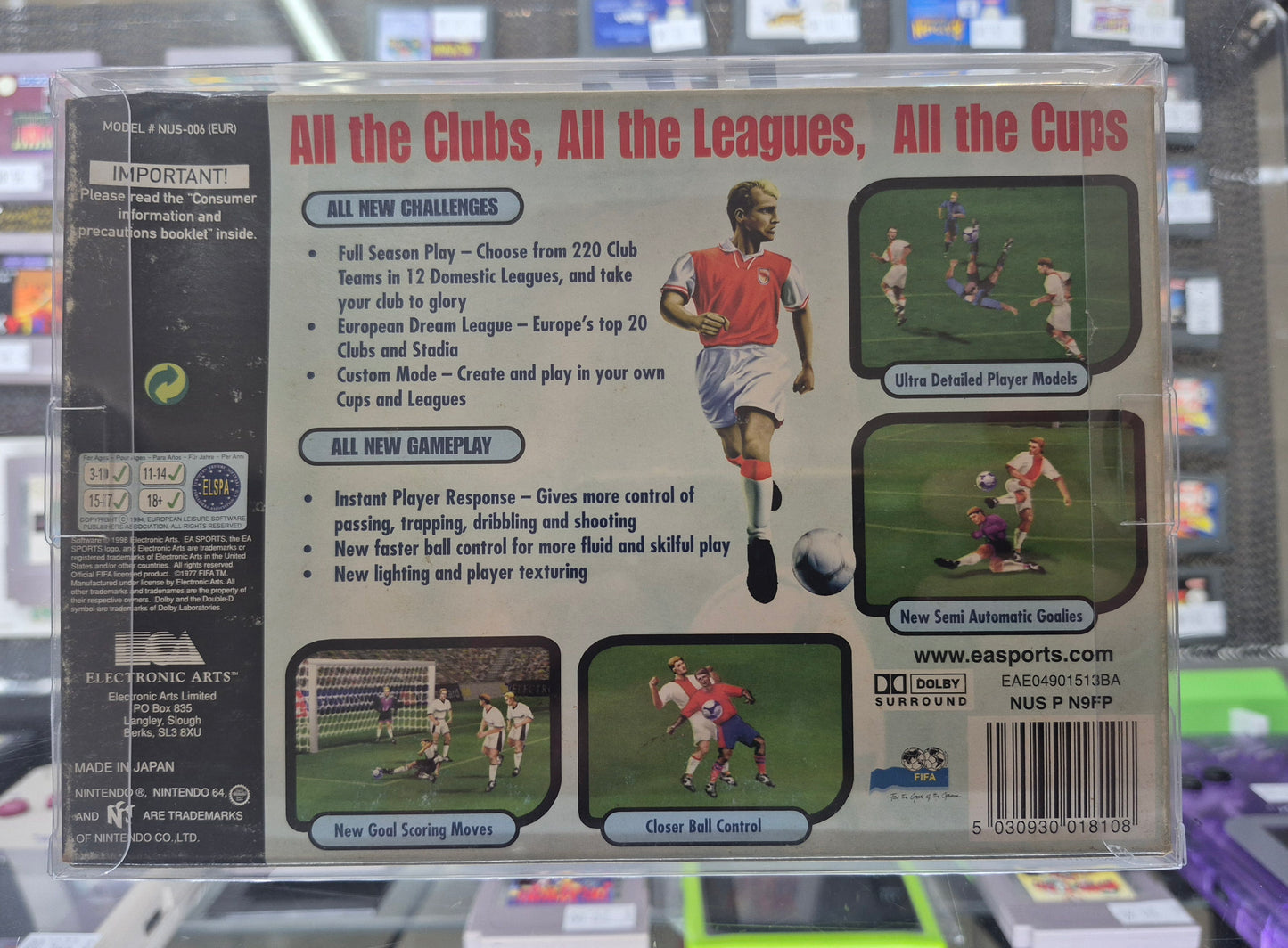 1998 Nintendo N64 EA SPORTS FIFA 99 Boxed,Tested Cart like New