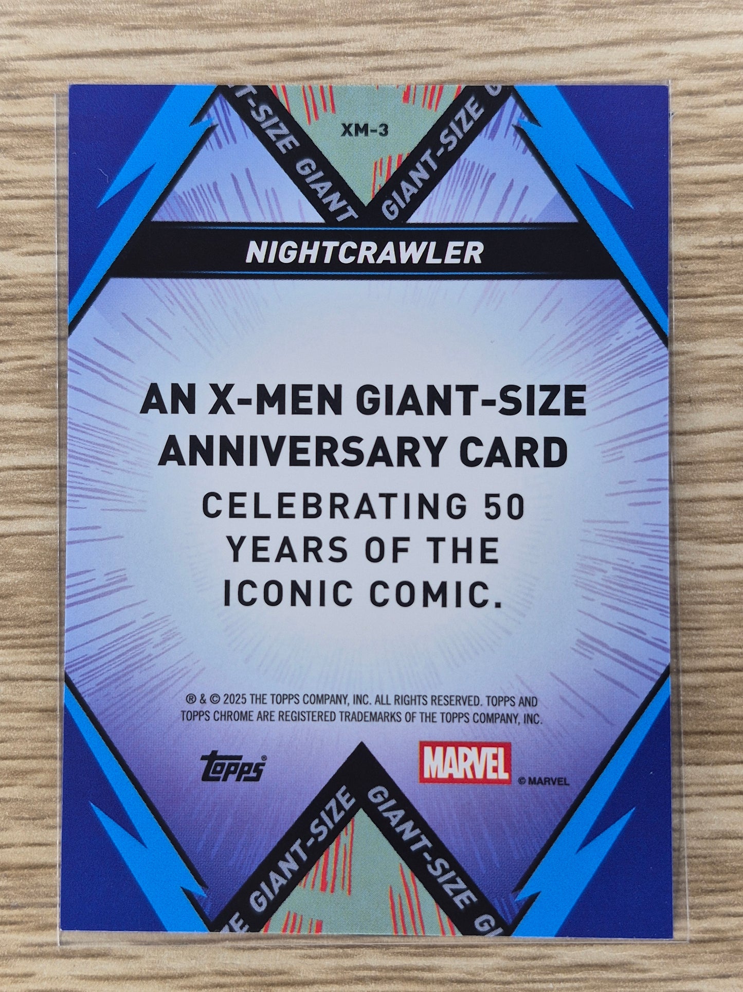 2025 Topps Chrome Marvel - X-MEN GIANT SIZE Anniversary XM-3 Nightcrawler NR MT