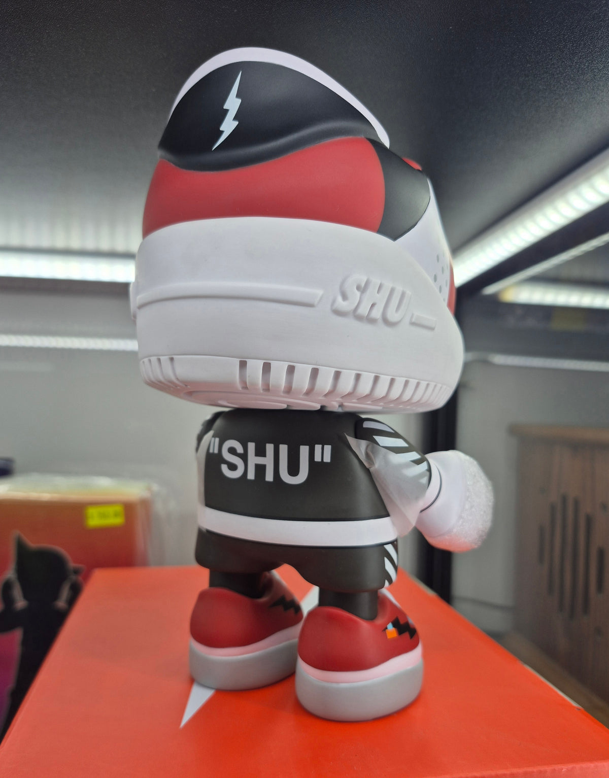 Superplastic Shudog Off Red Soft Vinyl Figure 8" Designer Art Toy Sneaker Box