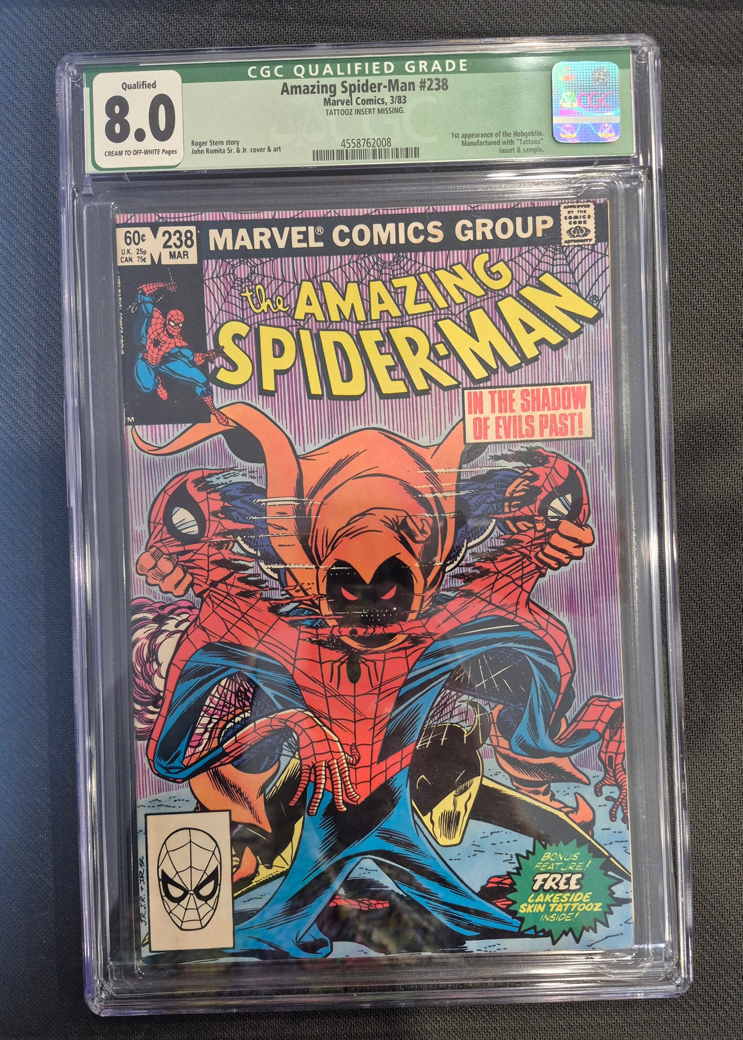 AMAZING SPIDER-MAN VOL 1 238 *1ST APP HOBGOBLIN* CGC (PUBL. MARCH 1983)