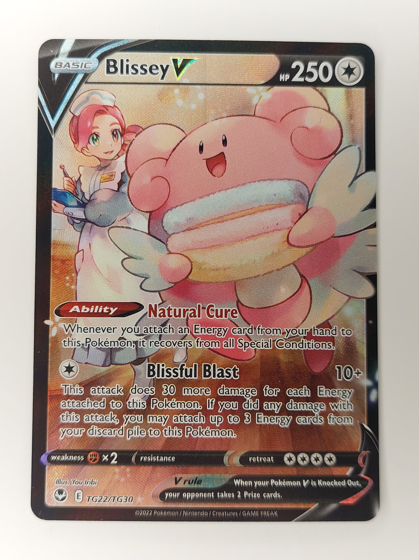 2022 Pokemon Blissey V Alternate Art Silver Tempest TG22/TG30