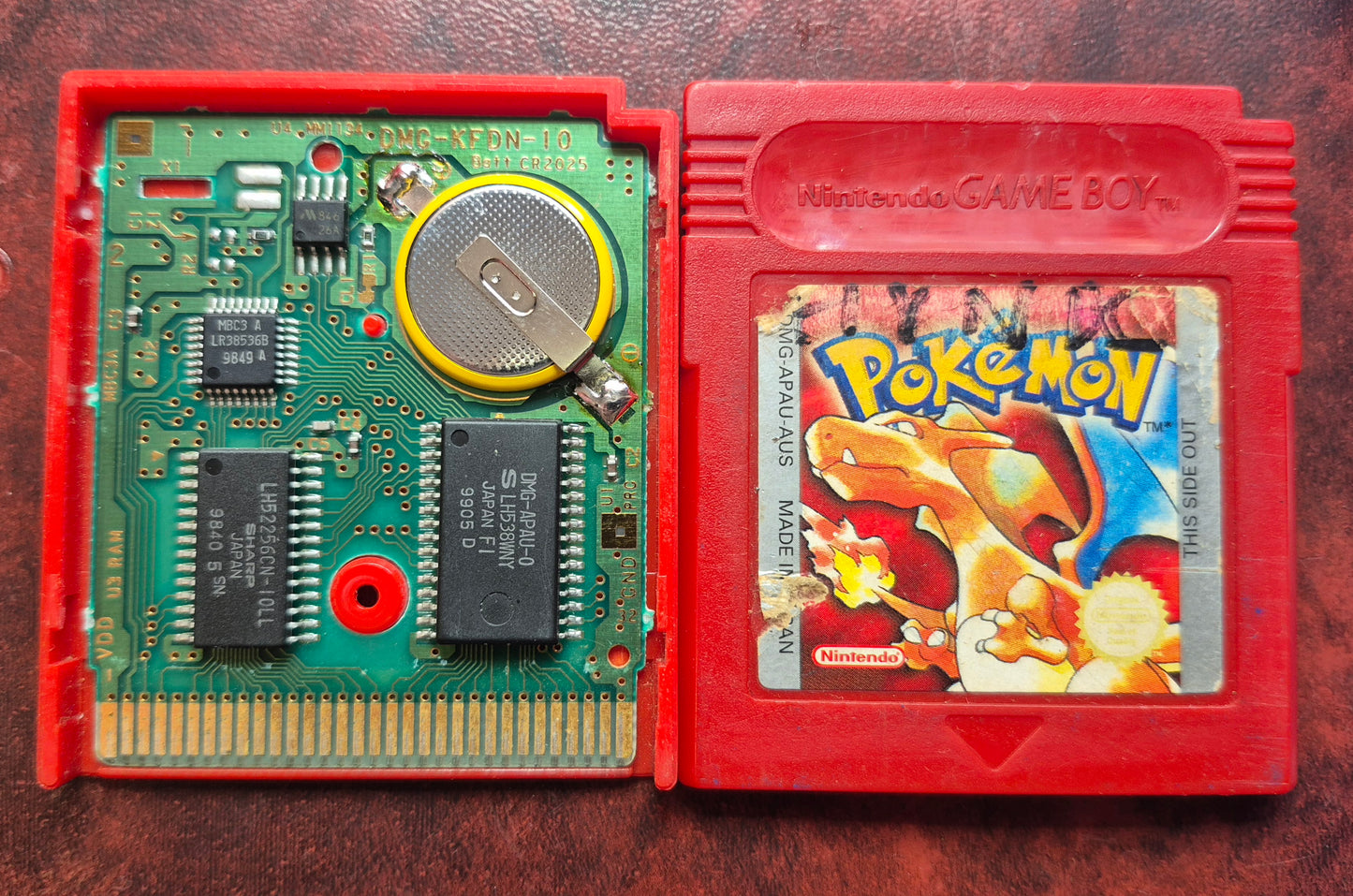 Nintendo Gameboy Cartridge - POKEMON RED CHARIZARD- GC Tested AUS PAL CART.NEW BATTERY