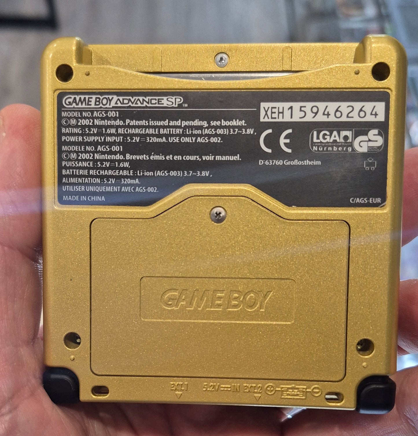 Nintendo Gameboy Advance SP Zelda Gold Limited Edition PAL Version C.I.B