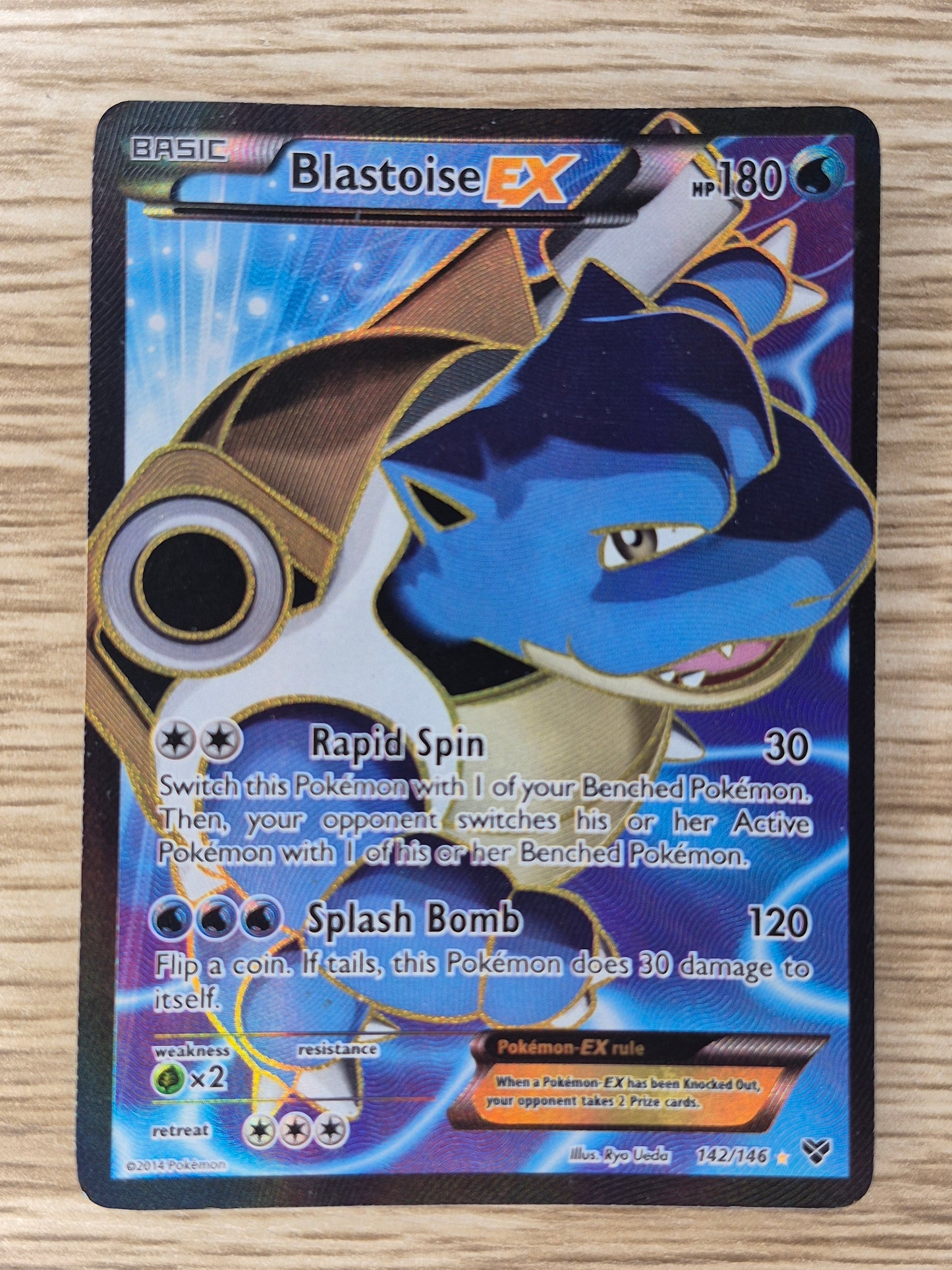 Pokémon TCG Blastoise-EX XY 142/146 Holo Full Art HP/DMG