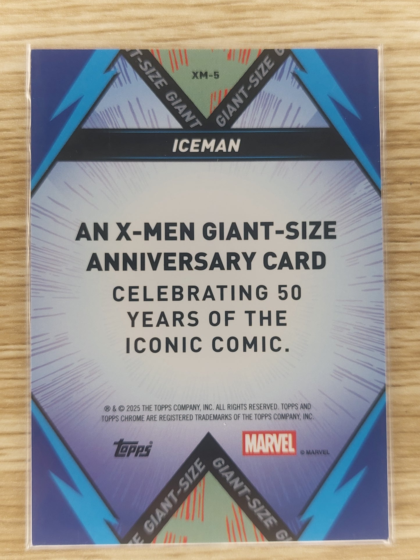 Topps Chrome Marvel 2025 Iceman Giant Size Refractor #XM-4