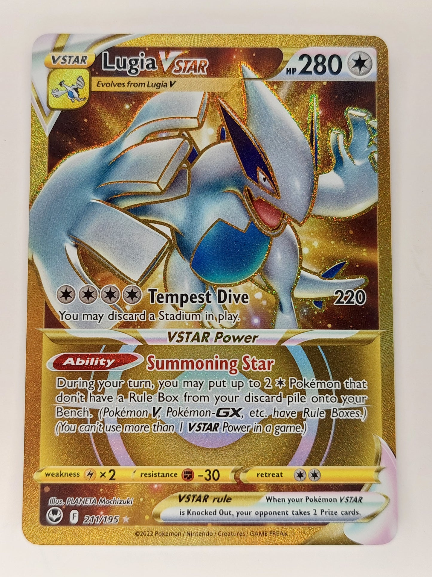 2022 Pokemon Lugia Vstar Secret Rare Lost Origin 211/195