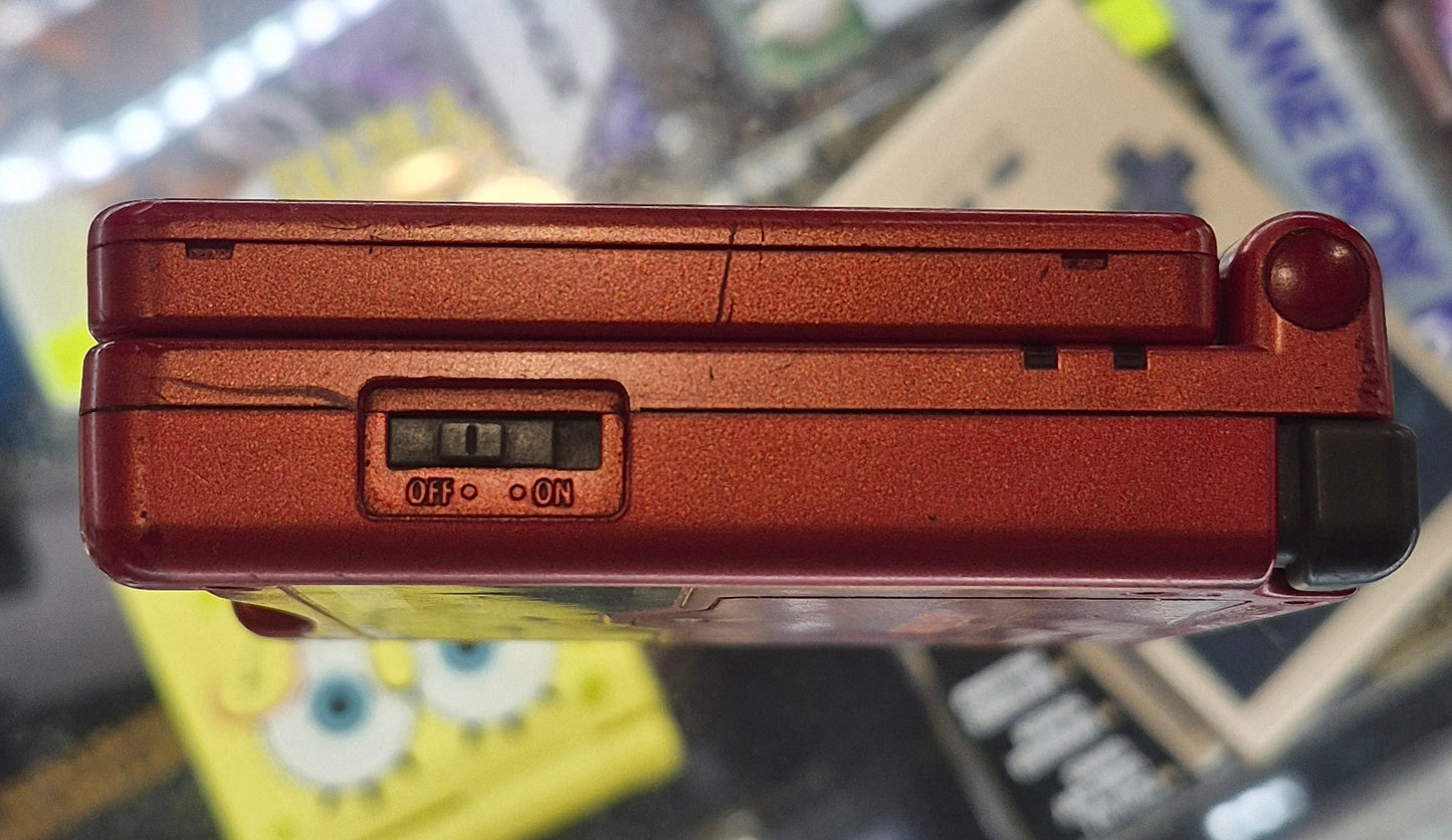 2002 Nintendo Gameboy Advance SP AGS-001 Red in Good Condition minor Screen issue