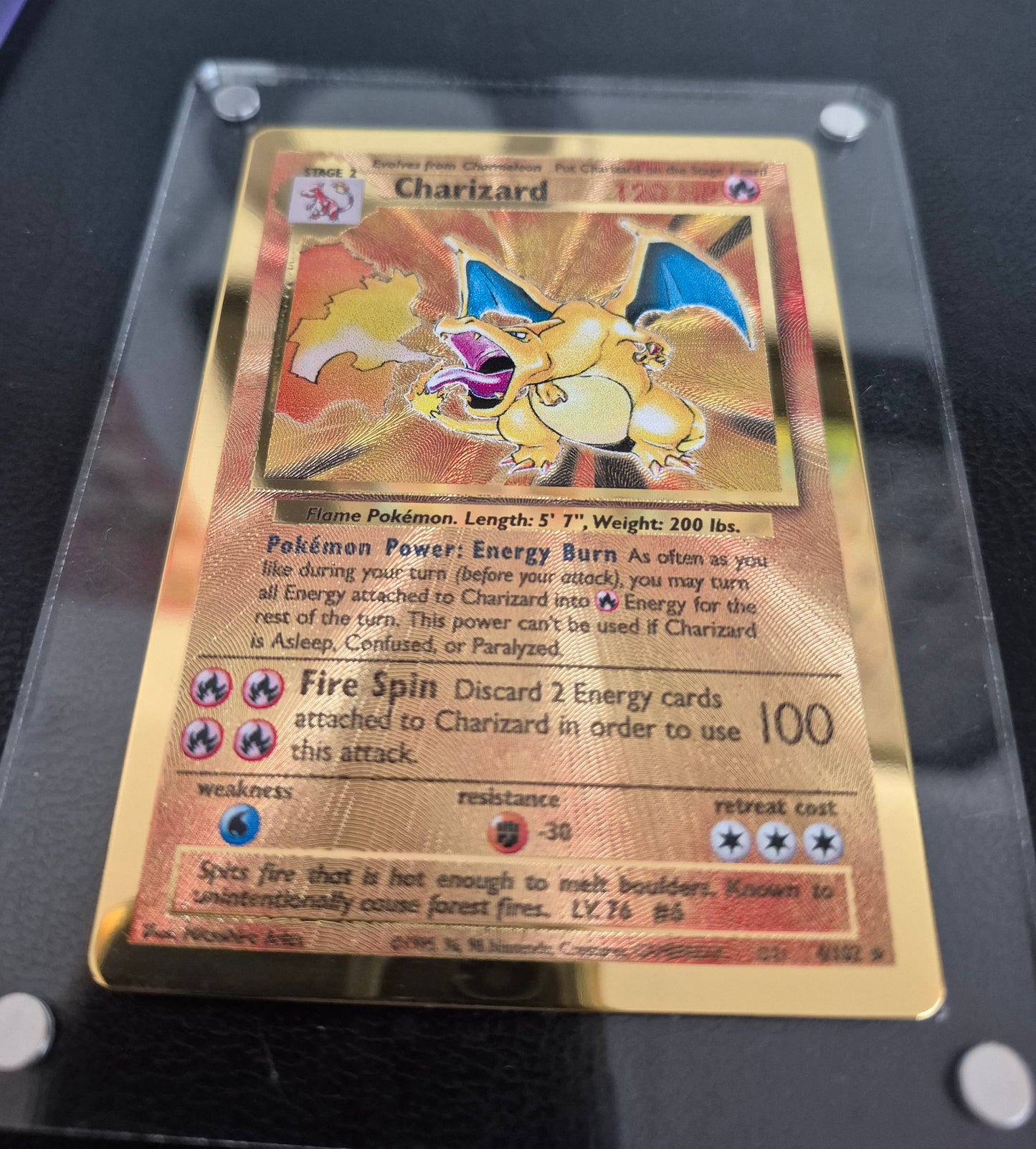 2021 Pokemon Celebrations 4/102 Gold Charizard Metal Card