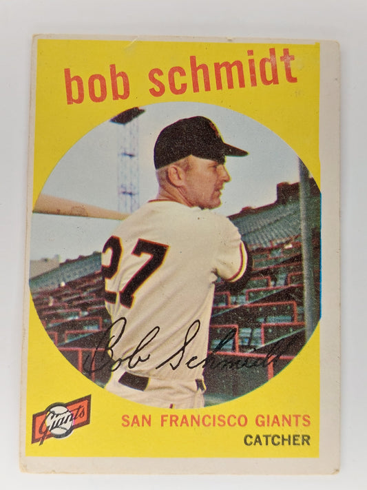 1959 Topps Bob Schmidt Baseball Card #109 Good Condition