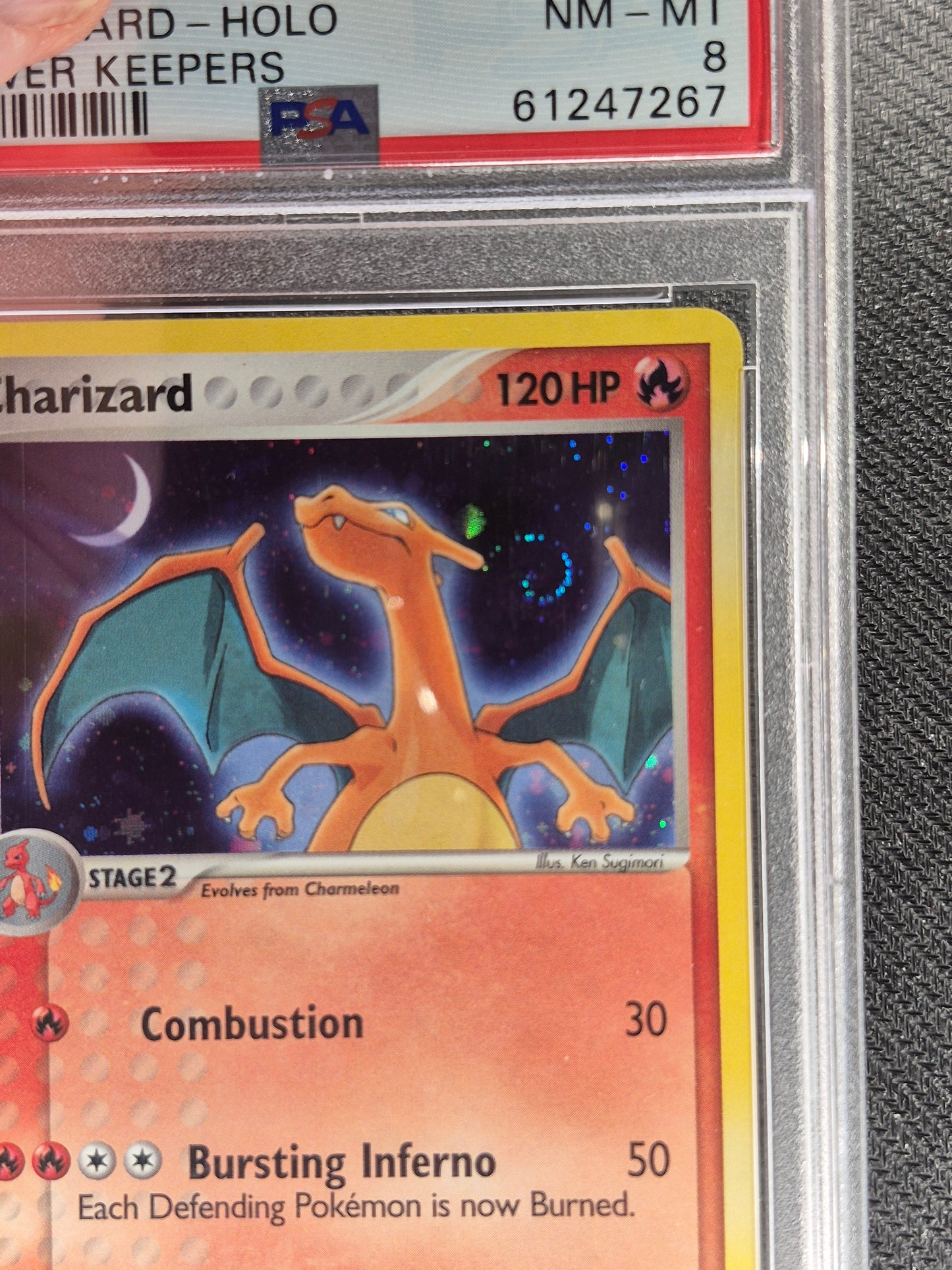 2007 Pokemon EX Charizard Power Keepers *Swirl*Holo 6/108 PSA 8 NM-MT