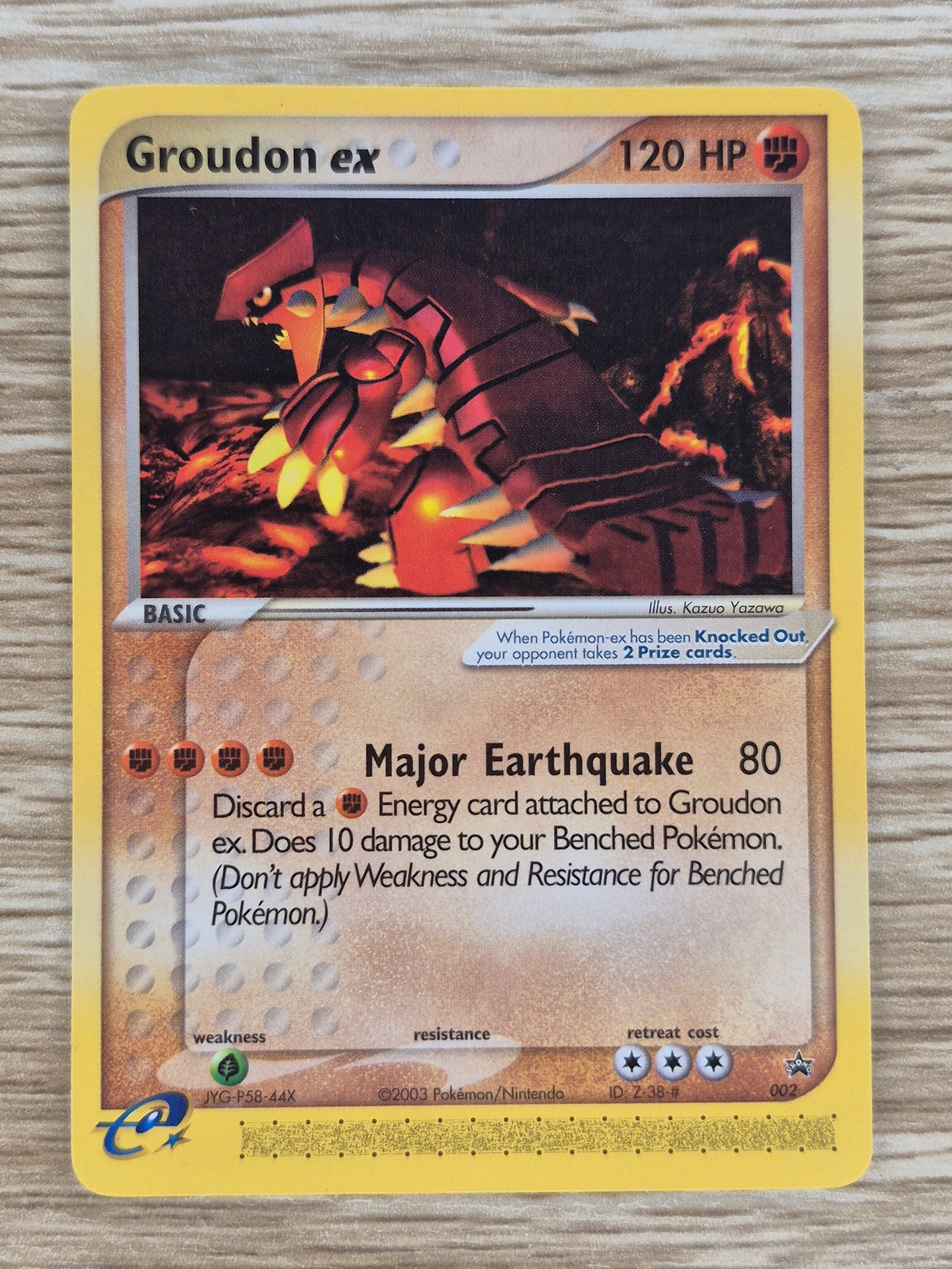 2003 Pokémon TCG Groudon-EX Nintendo Black Star Promo #002 LP