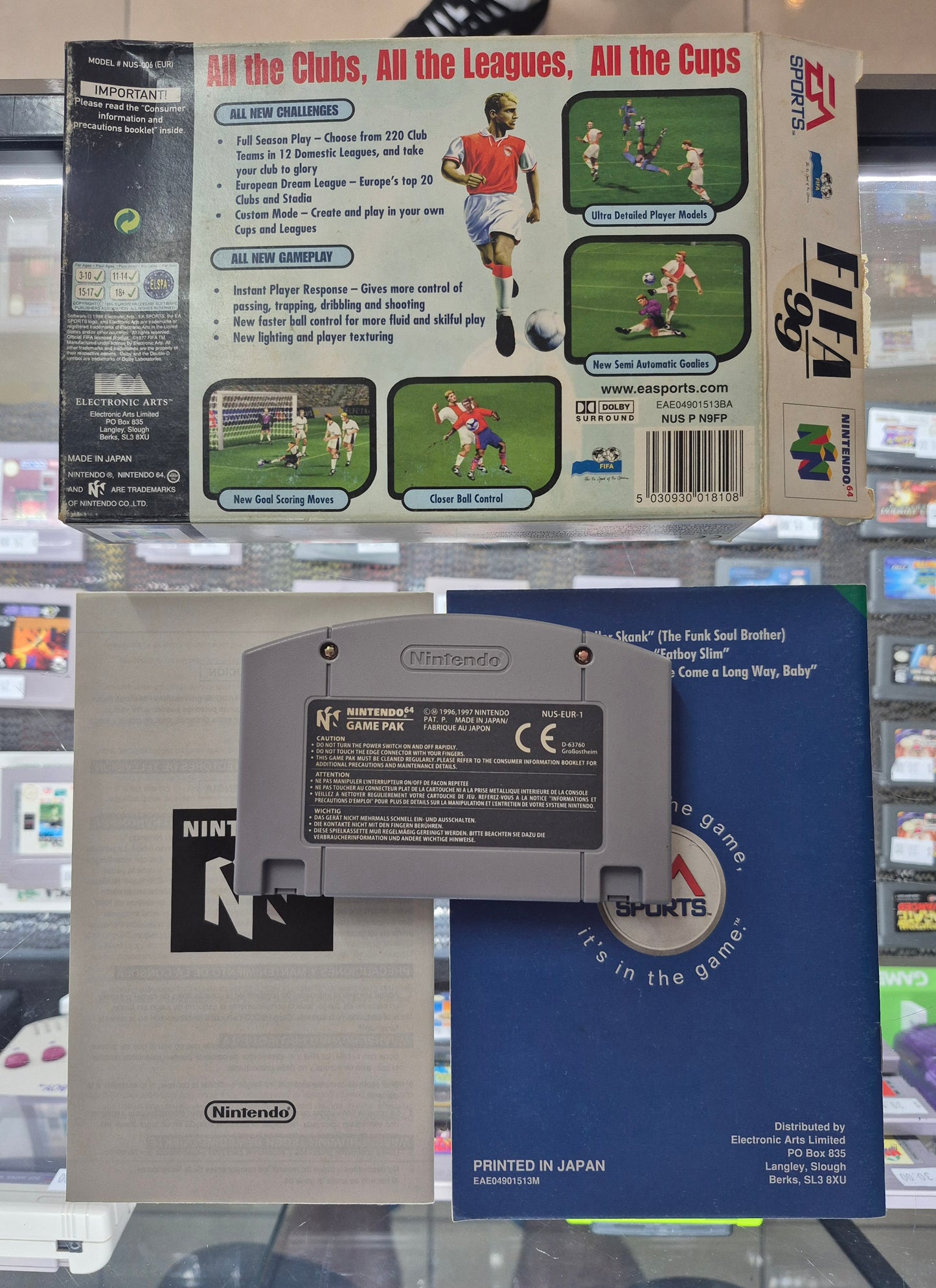 1998 Nintendo N64 EA SPORTS FIFA 99 Boxed,Tested Cart like New