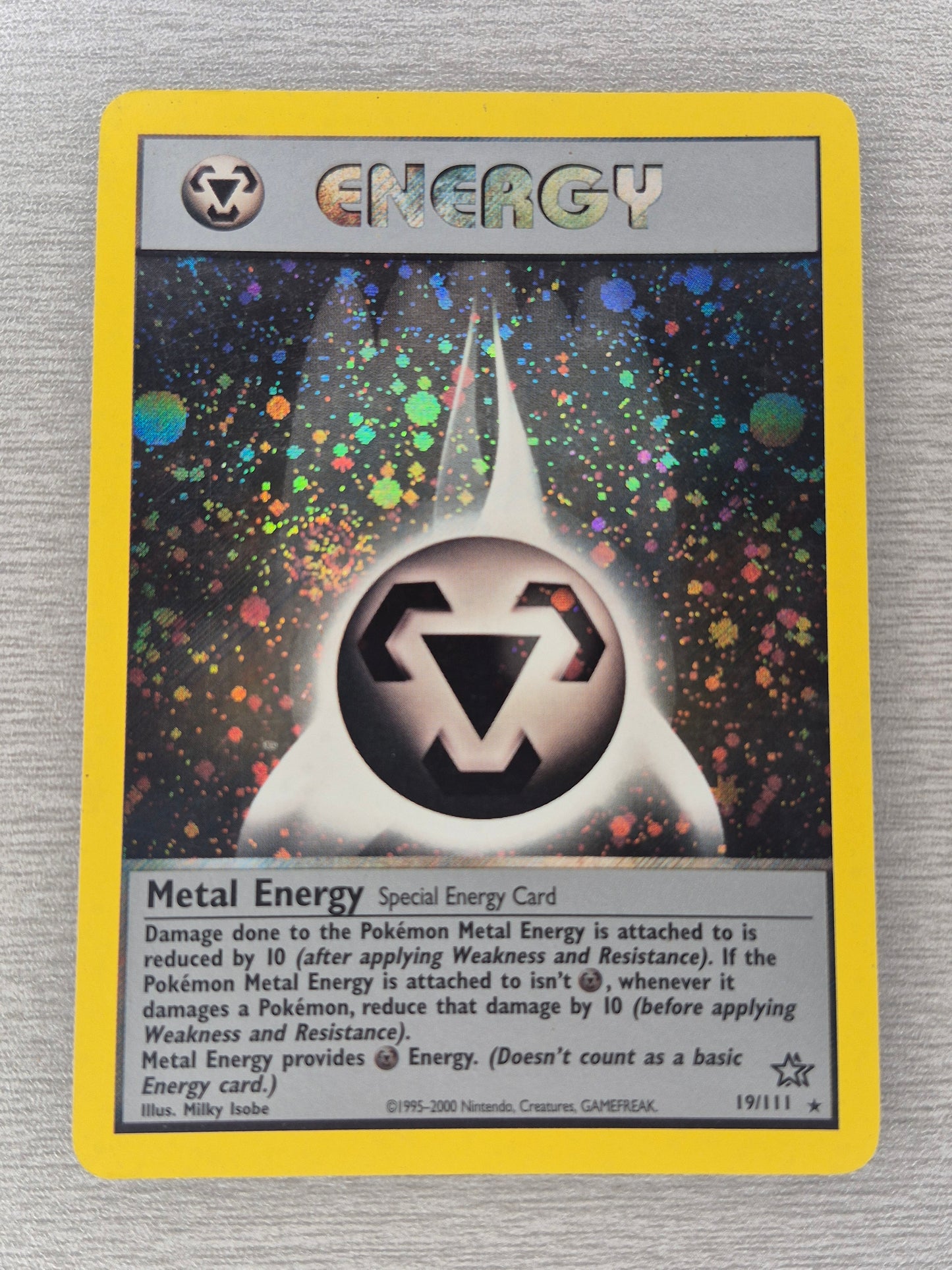 Metal Energy 19/111 NEO GENESIS Holo Rare Unlimited WOTC Pokemon LP