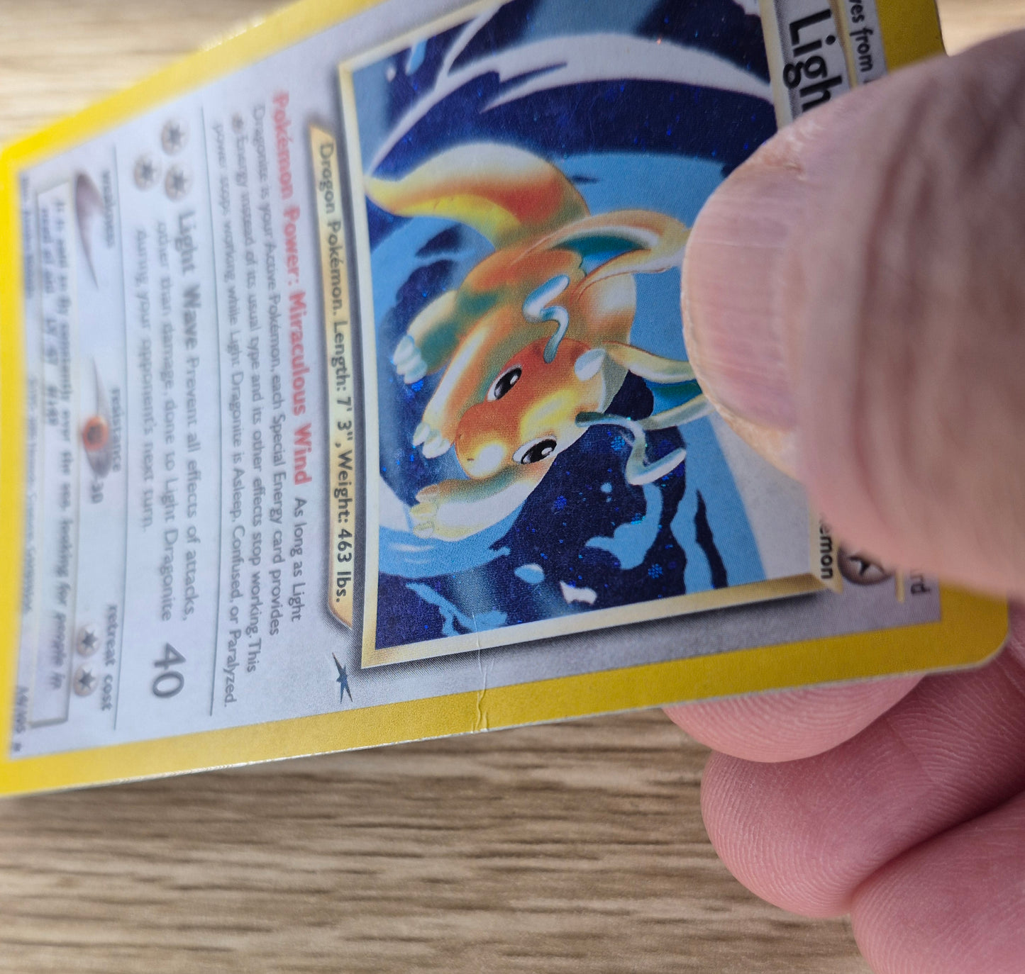 2000 Pokemon Light Dragonite 14/105 Neo Destiny Holo Rare MP/HP SEE Description
