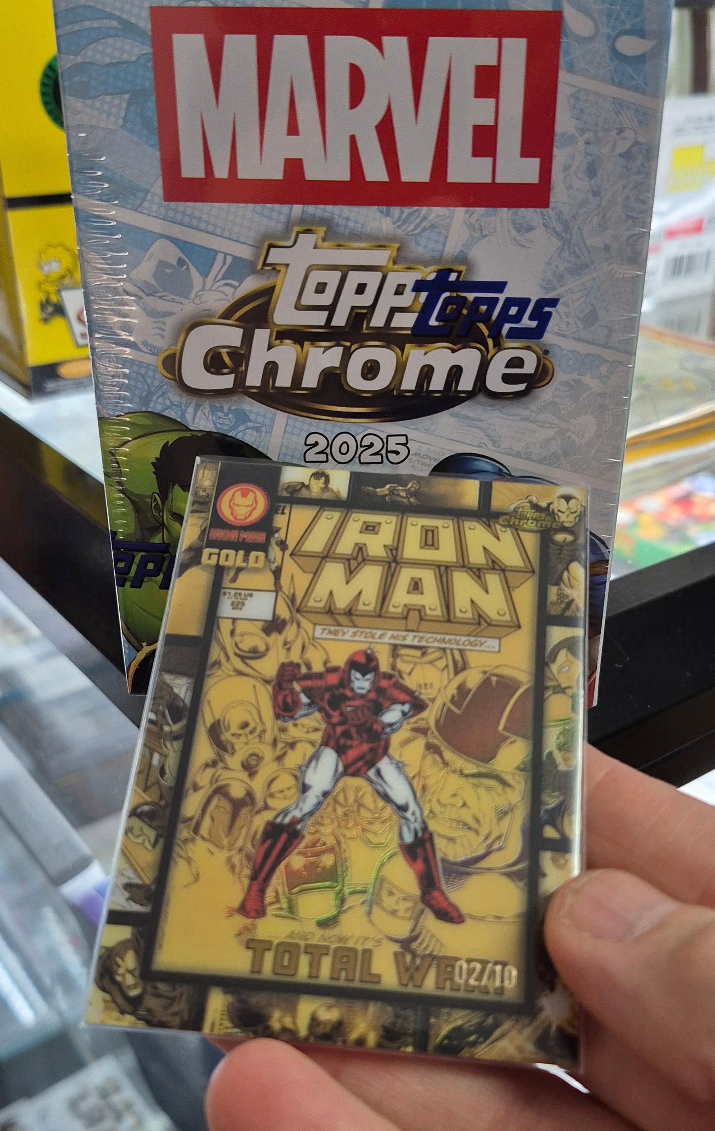 Marvel Topps Chrome 2025 GRAIL CARD IM-5 IRON MAN GOLD BLACK 02/10 !!