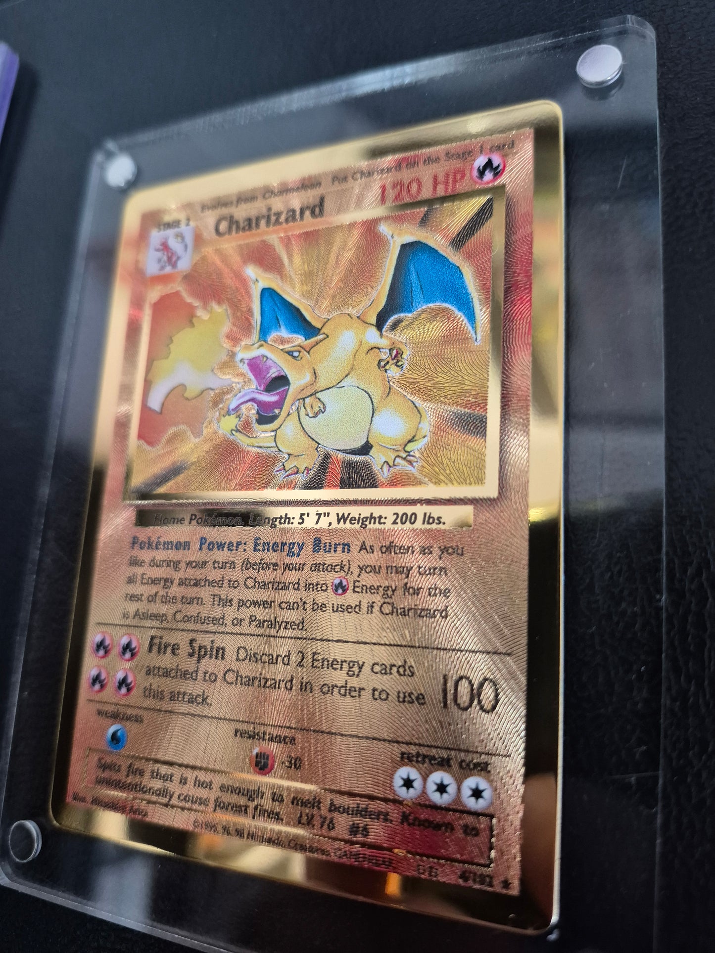 2021 Pokemon Celebrations 4/102 Gold Charizard Metal Card