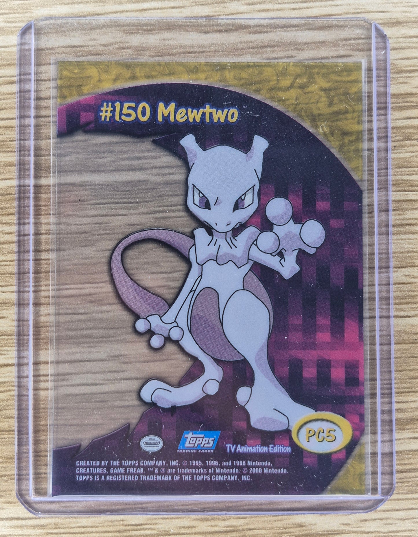 2000 Topps Pokemon Mewtwo #150 Clear Card PC5 Vintage