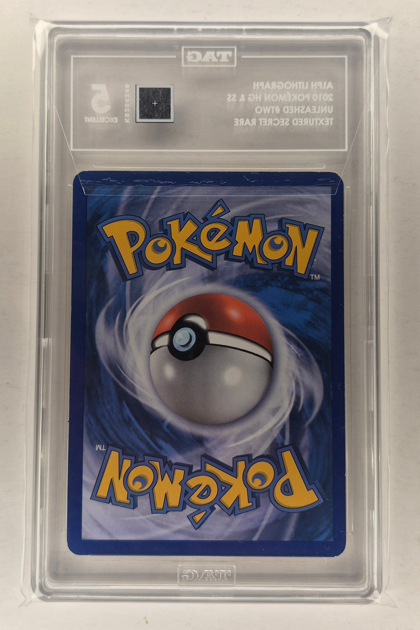 Alph Lithograph 2010 Pokémon HG & SS Unleashed #Two Textured Secret Rare TAG 5 PSA