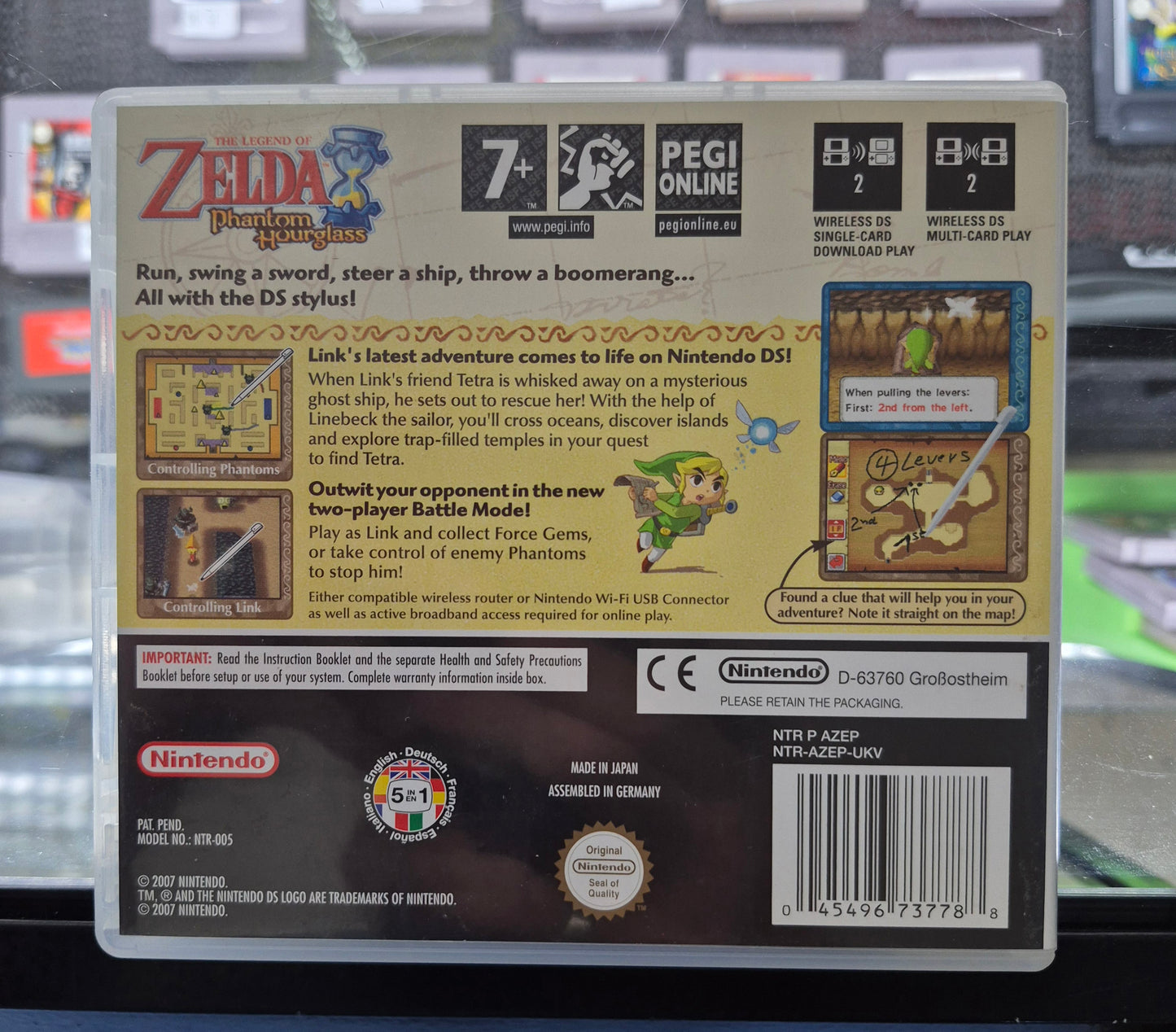 DS The Legend of Zelda Phantom Hourglass Nintendo DS - EXCELLENT Condition EUR Tested