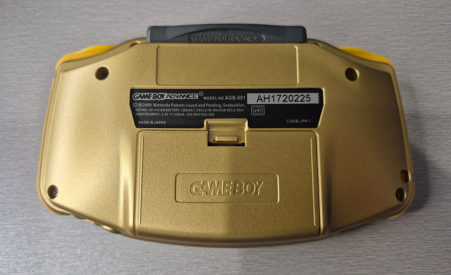 2000 Nintendo Gameboy Advance AGB-001 Brand new Gold Pokémon case,IPS Backlit screen.