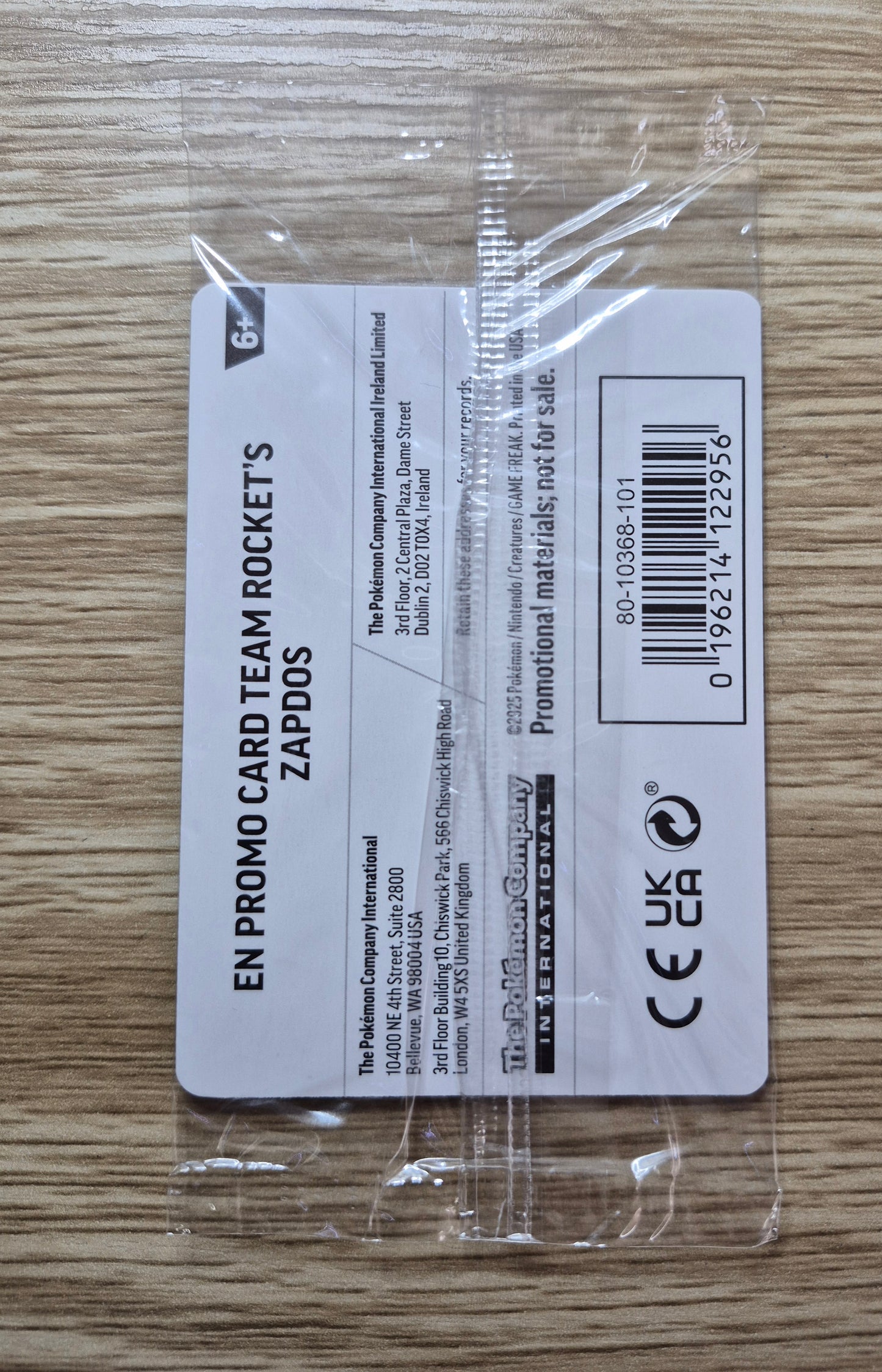 TEAM ROCKET'S ZAPDOS DESTINED RIVAL EB GAMES EXCLUSIVE PROMO 070/182 Sealed