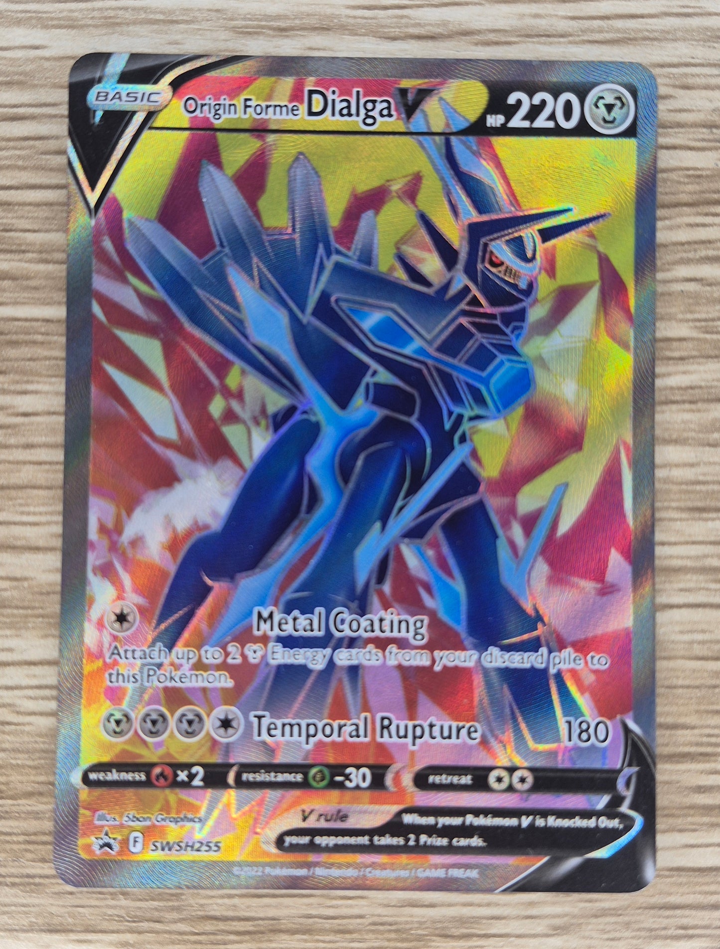 Pokemon Card Origin Forme Dialga V (SWSH255) Promo Sword and Shield Promo