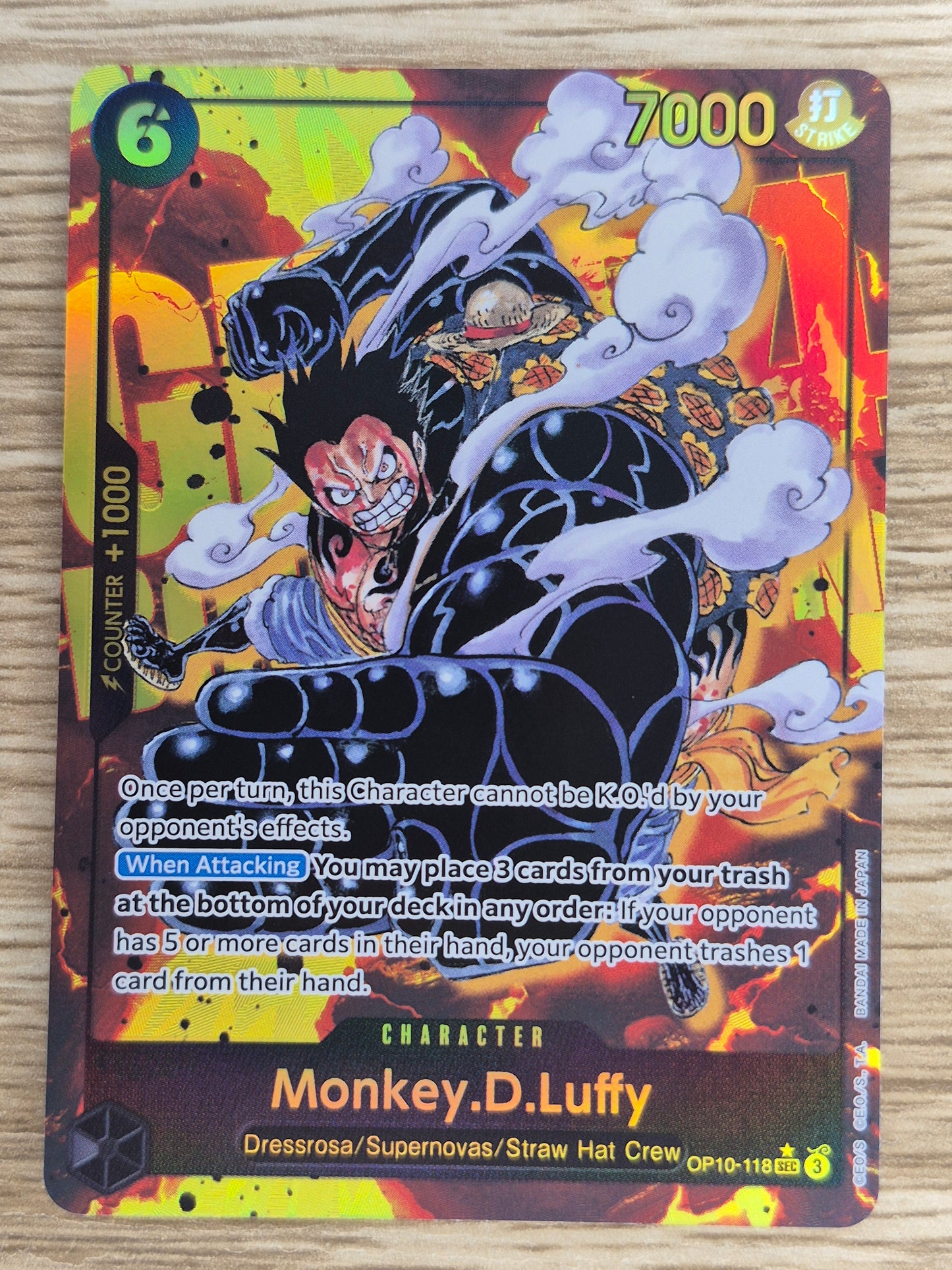 OP10-118 Monkey.D.Luffy SEC Alt Art One Piece TCG English Card