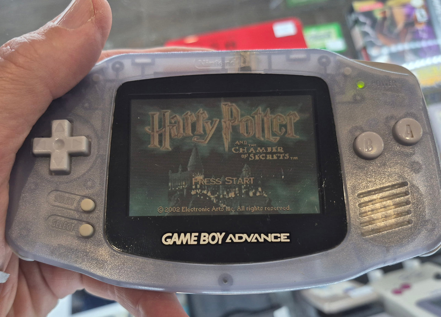 Original Game Boy Advance GLACIER Clear Console NINTENDO USA AGB-001